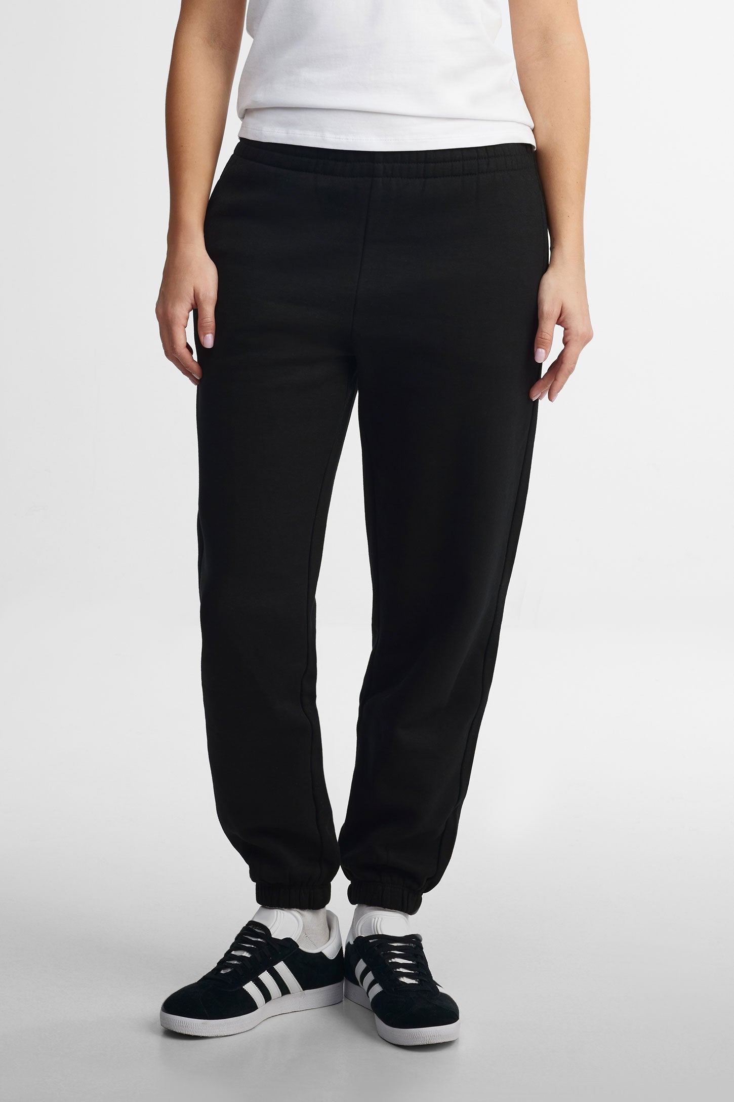 Pantalon jogger coton ouaté - Femme && NOIR