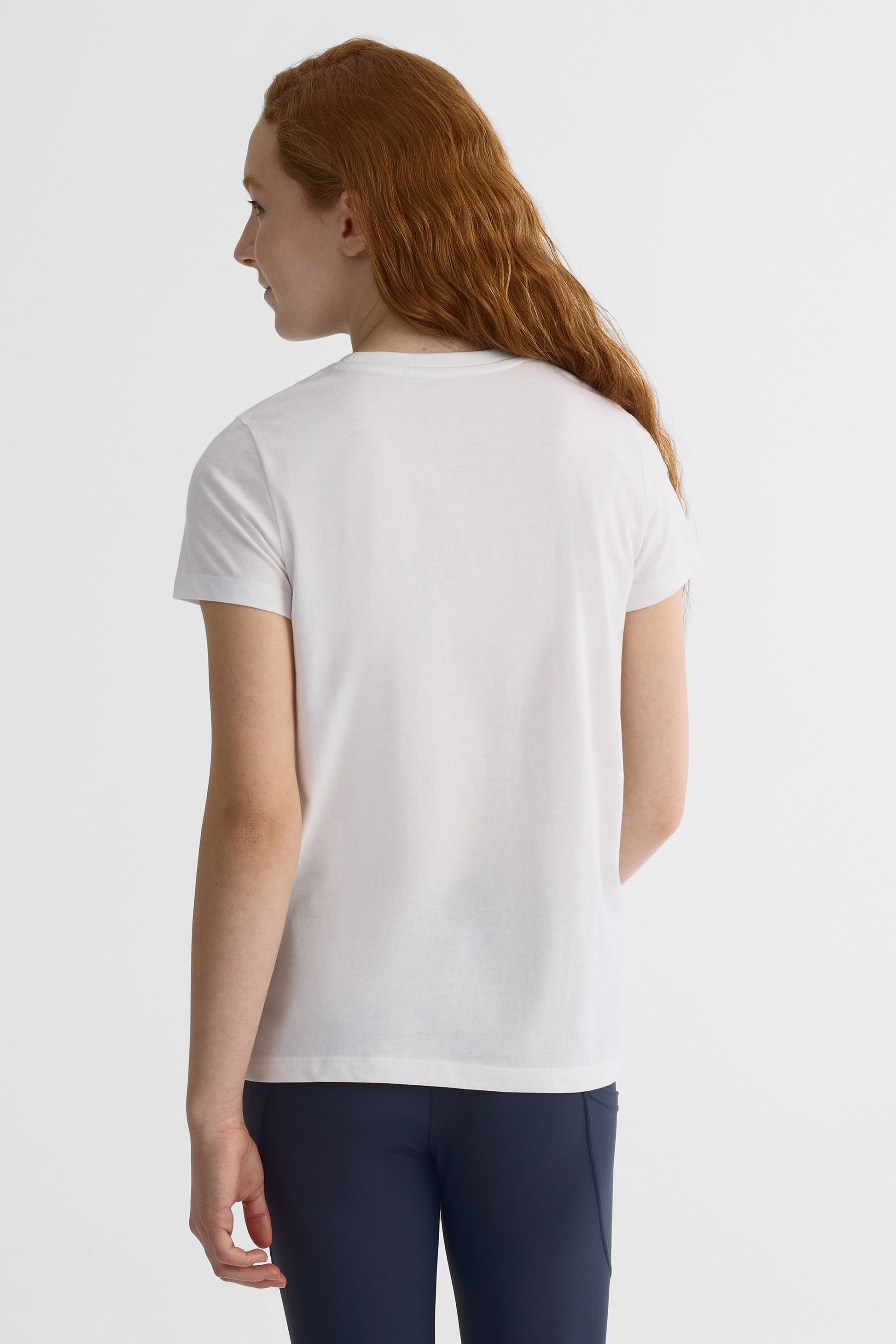 T-shirt col rond coton - Ado fille - Aubainerie && BLANC