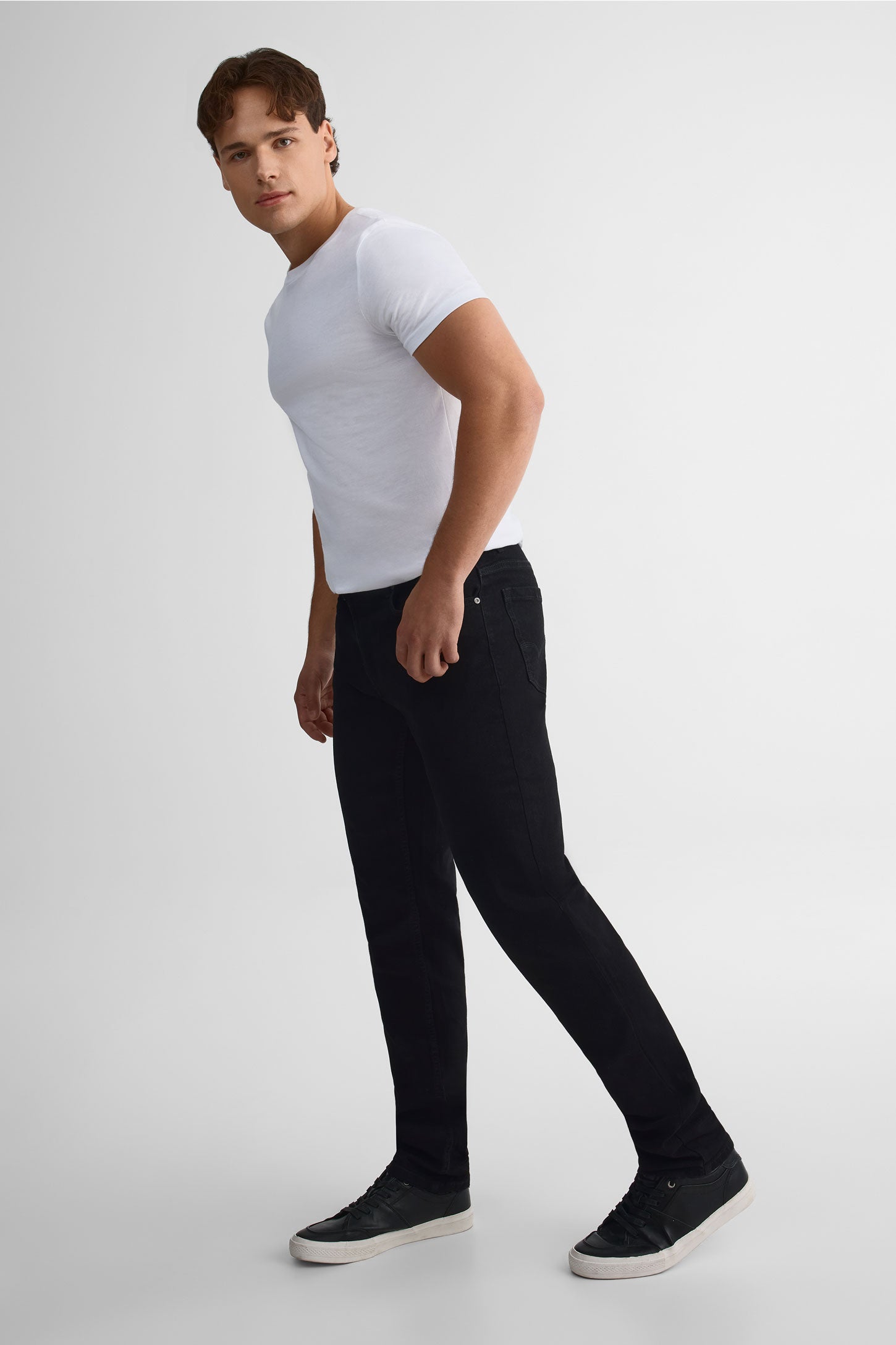 Jeans jambe droite - Homme && NOIR