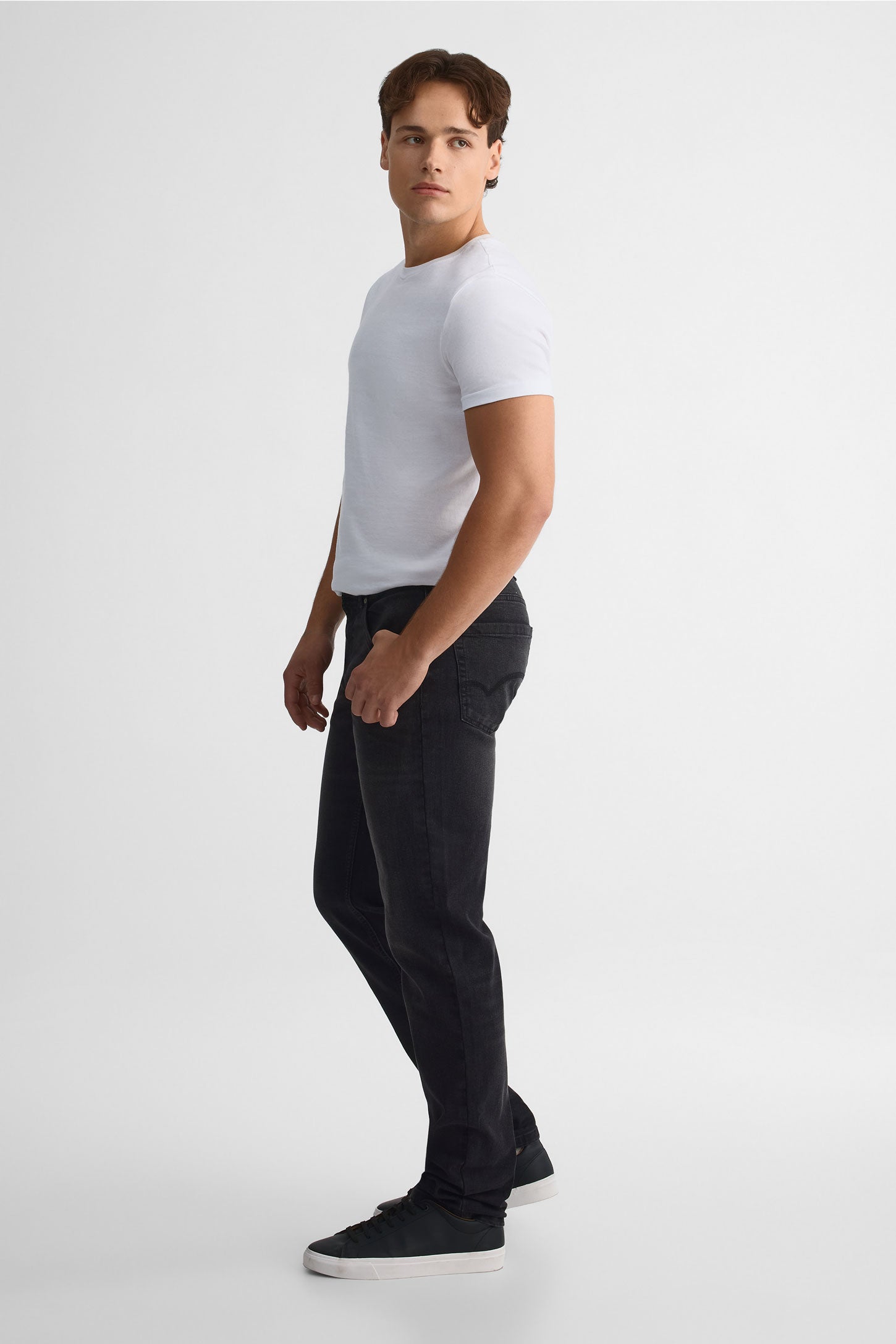 Jeans jambe droite - Homme && CHARBON