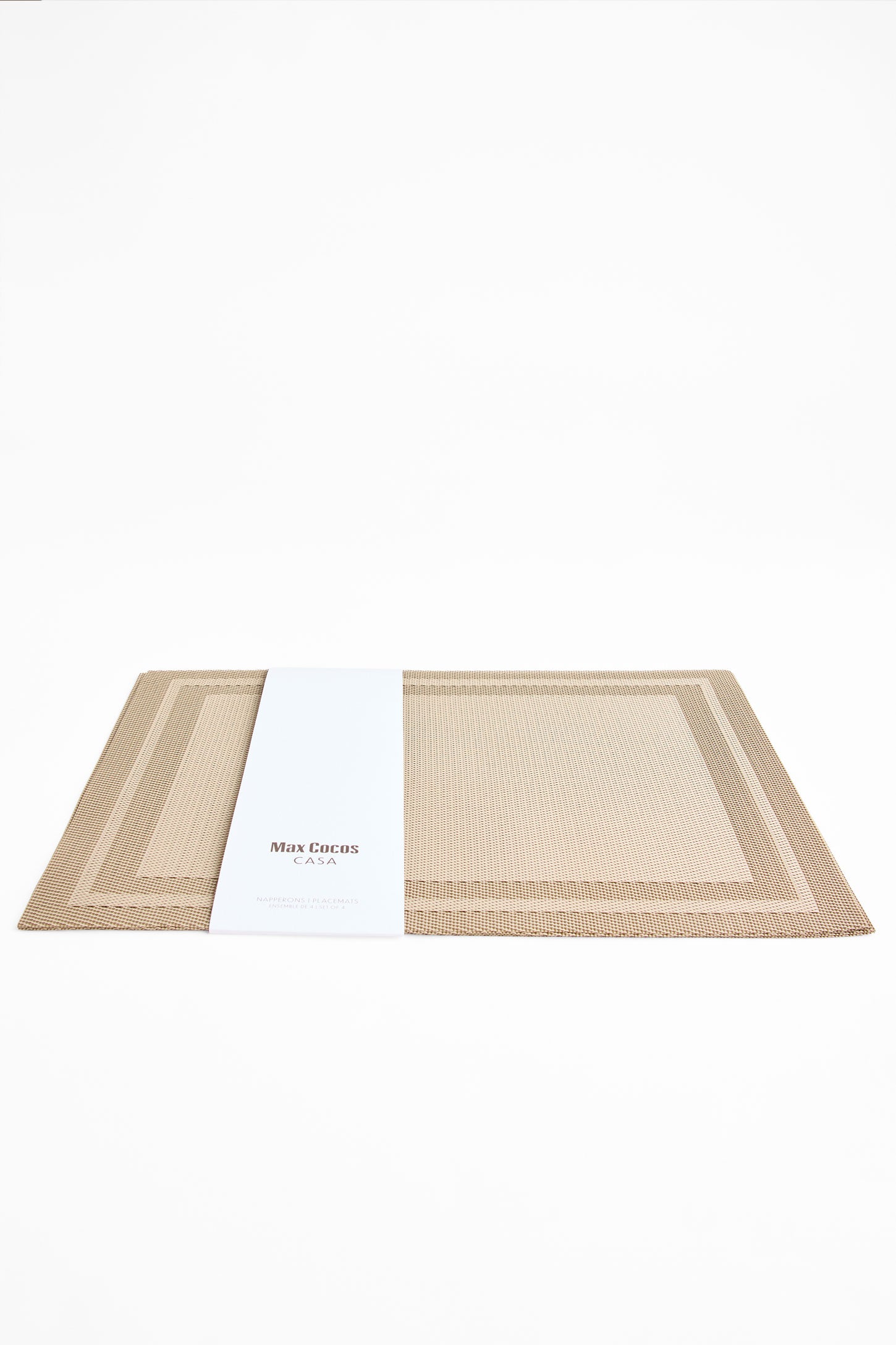 Paquet de 4 napperons 12 x 18 && BRONZÉ