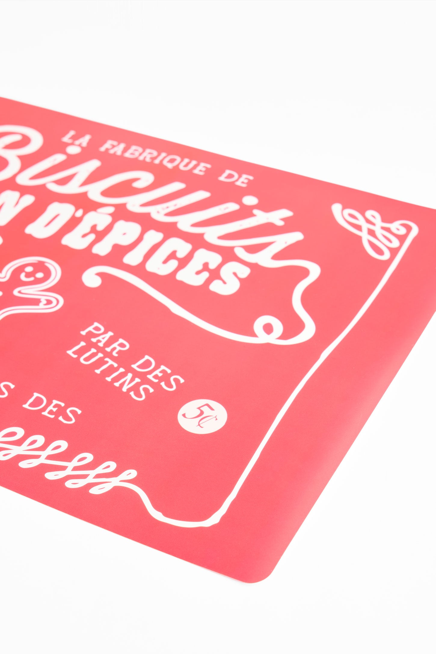 Napperon imprimé en plastique - 6 unités && ROUGE