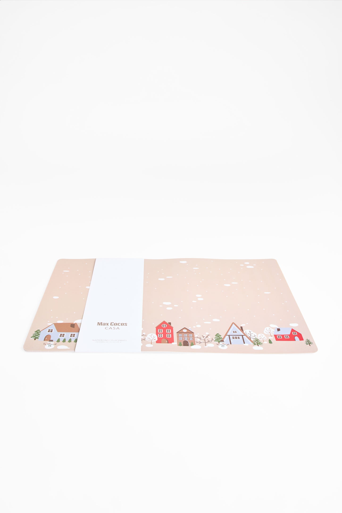 Napperon imprimé en plastique - 6 unités && BEIGE