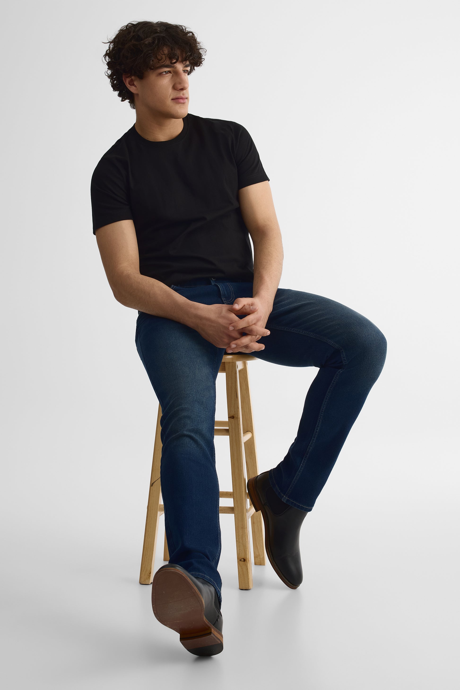 Jeans coupe ajustée 34'' - Homme && INDIGO