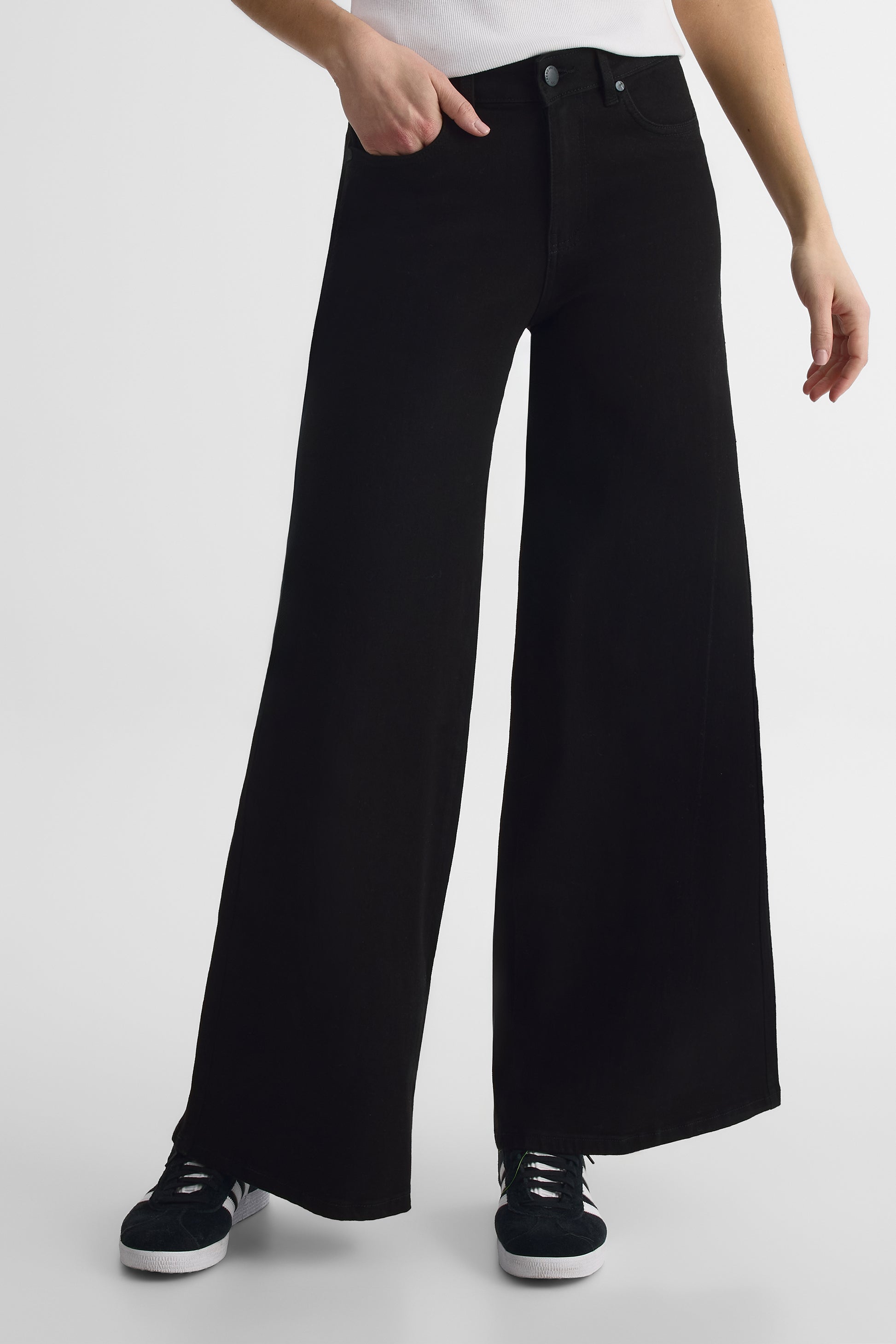 Jeans jambe large 30'' - Femme && NOIR