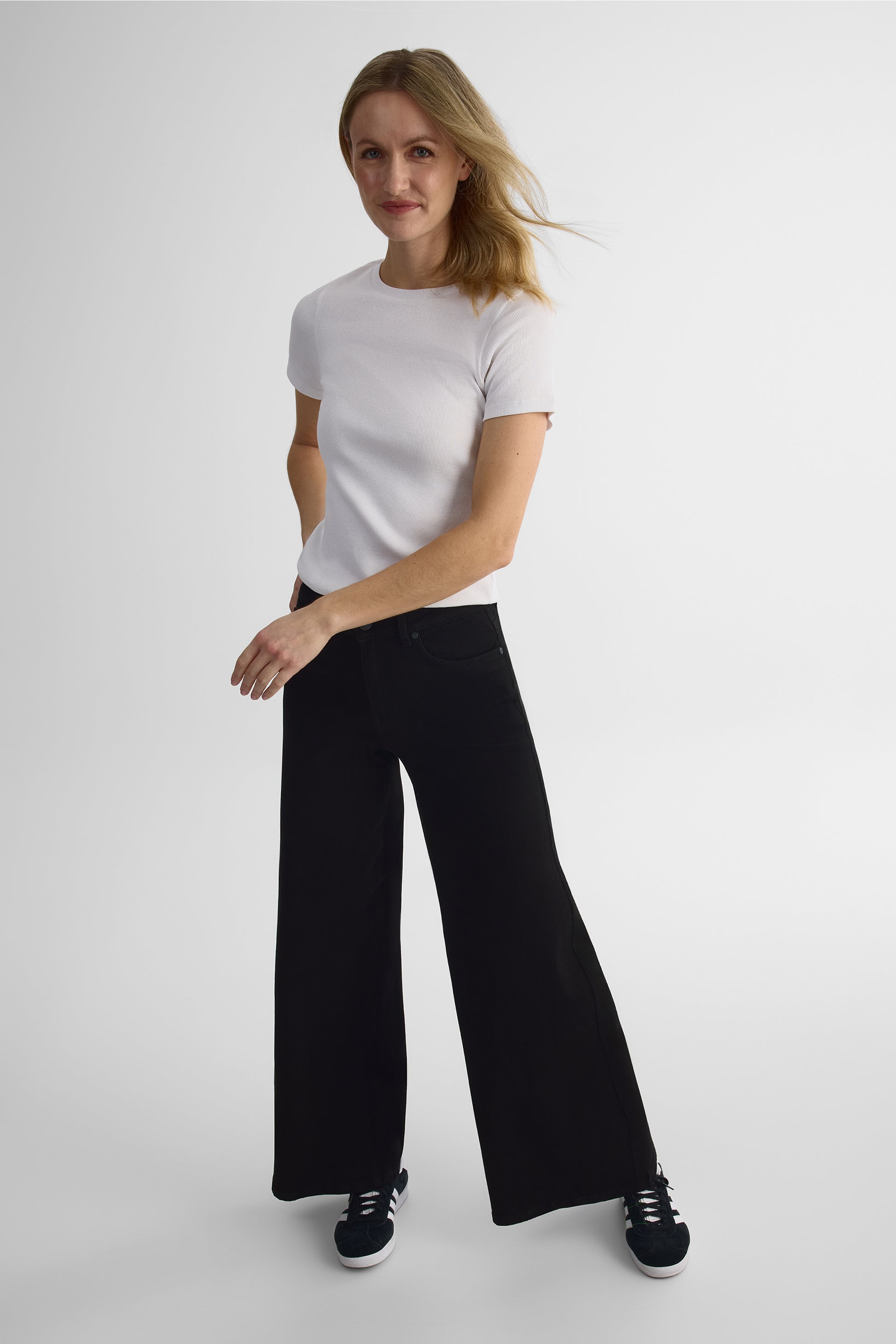 Jeans jambe large 30'' - Femme && NOIR