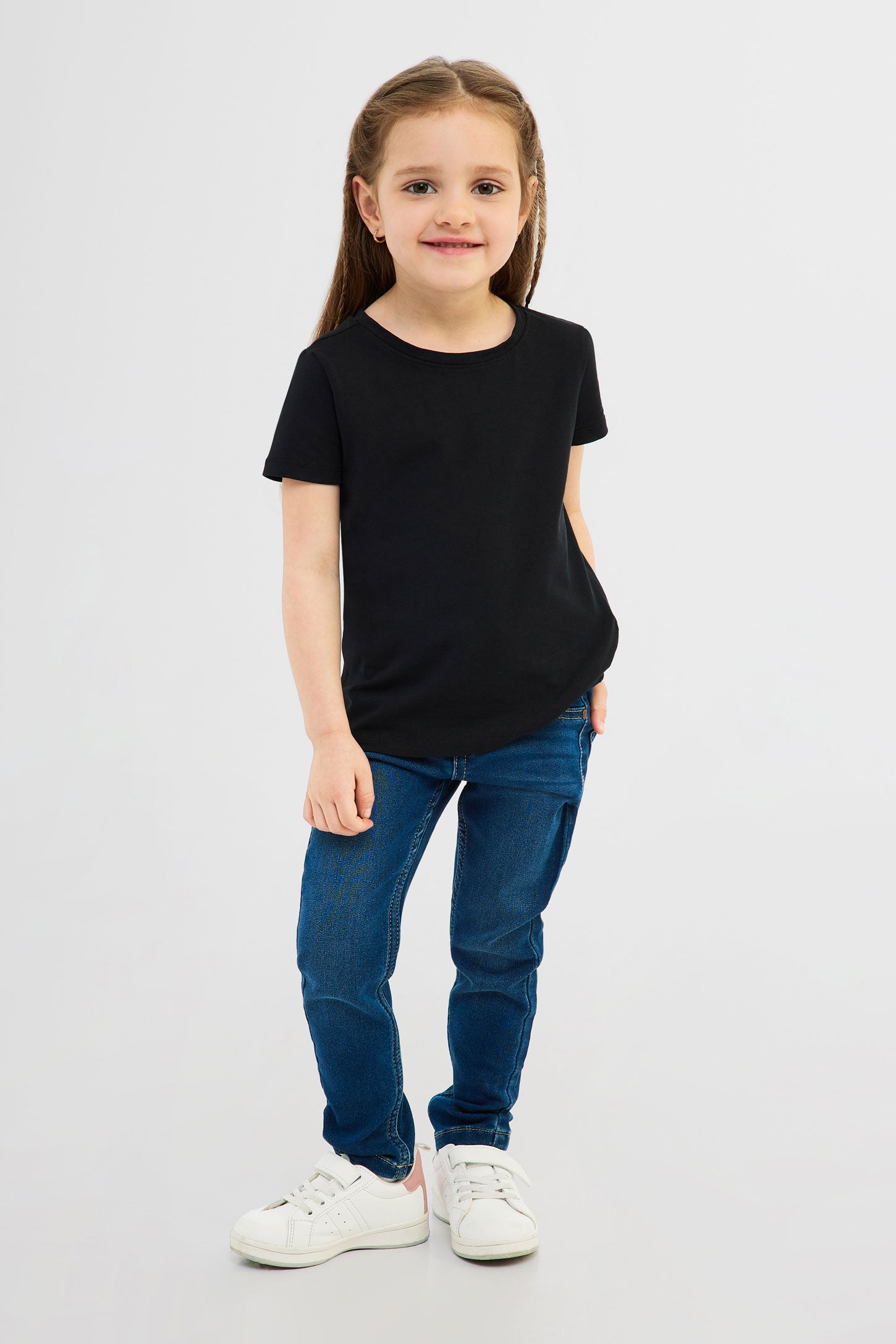 T-shirt en coton, 2/20$ - Enfant fille && NOIR