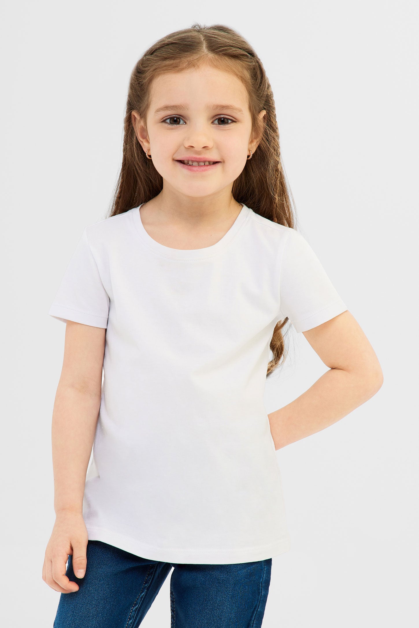 T-shirt en coton, 2/20$ - Enfant fille && BLANC
