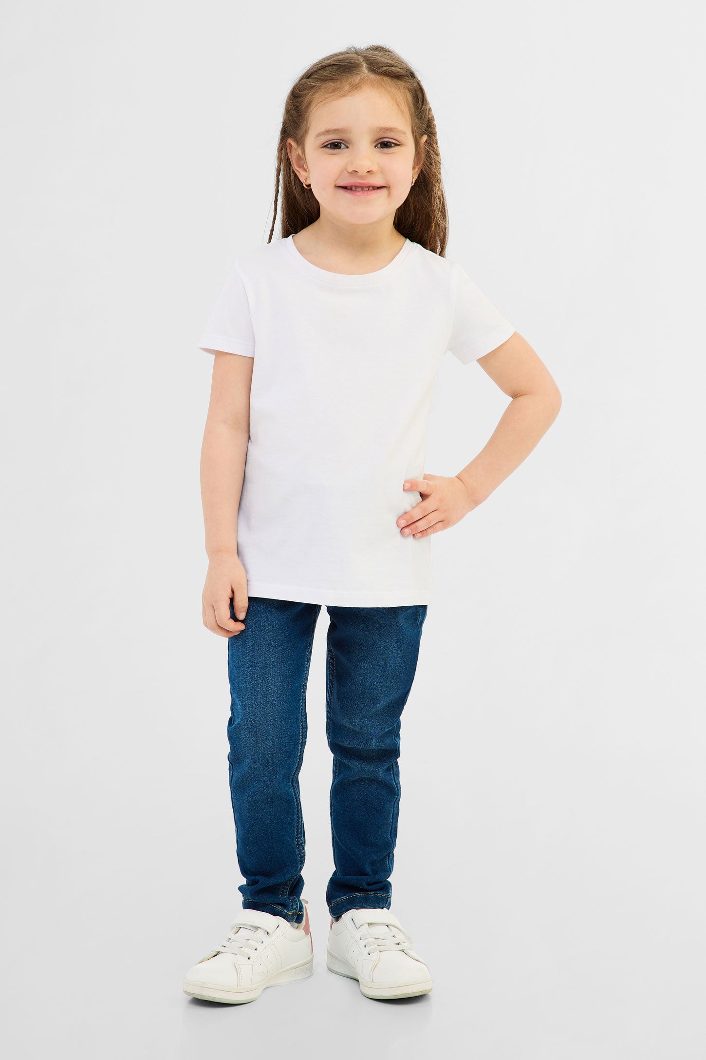 T-shirt en coton, 2/20$ - Enfant fille && BLANC