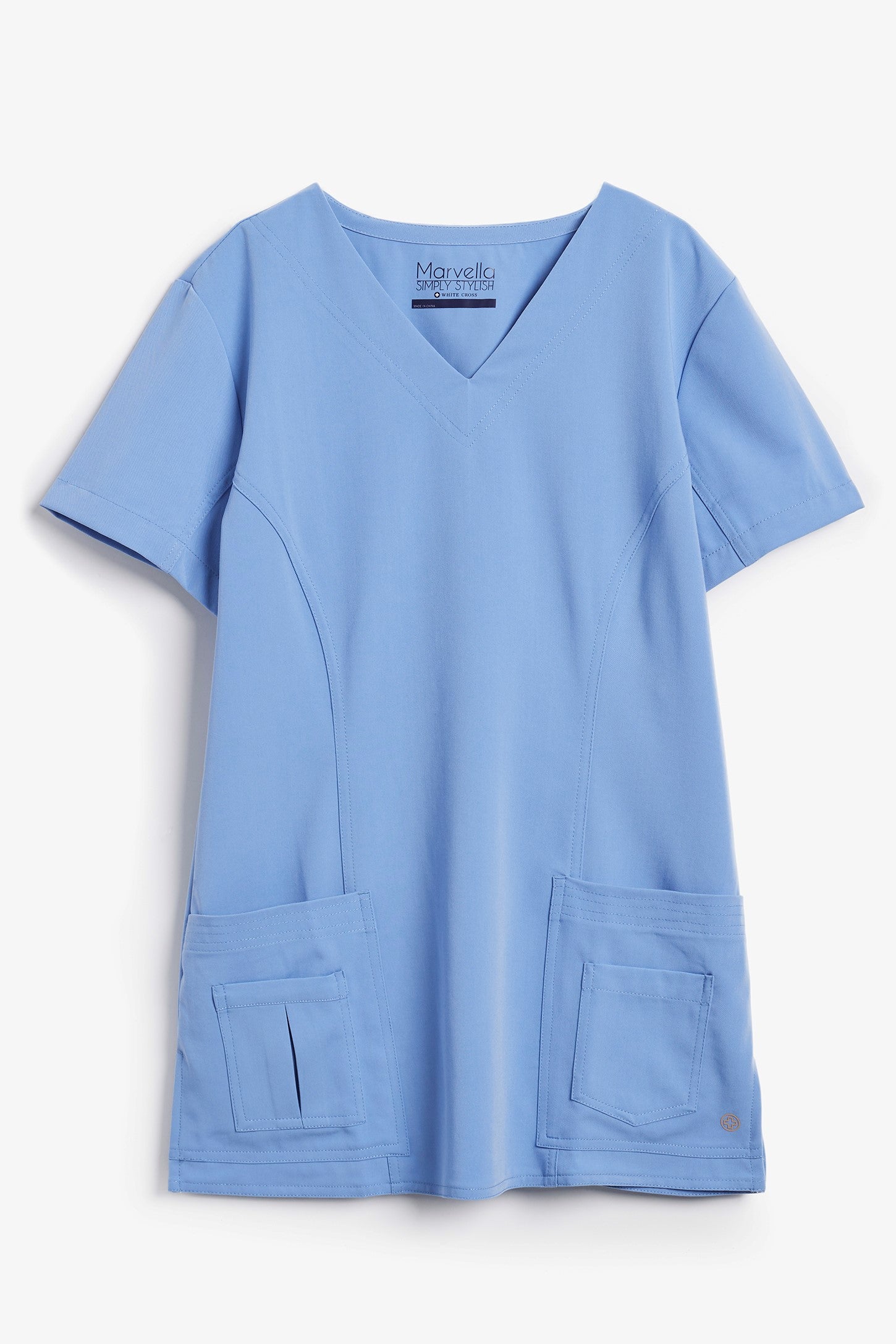 Haut uniforme infirmière - Femme && BLEU CIEL