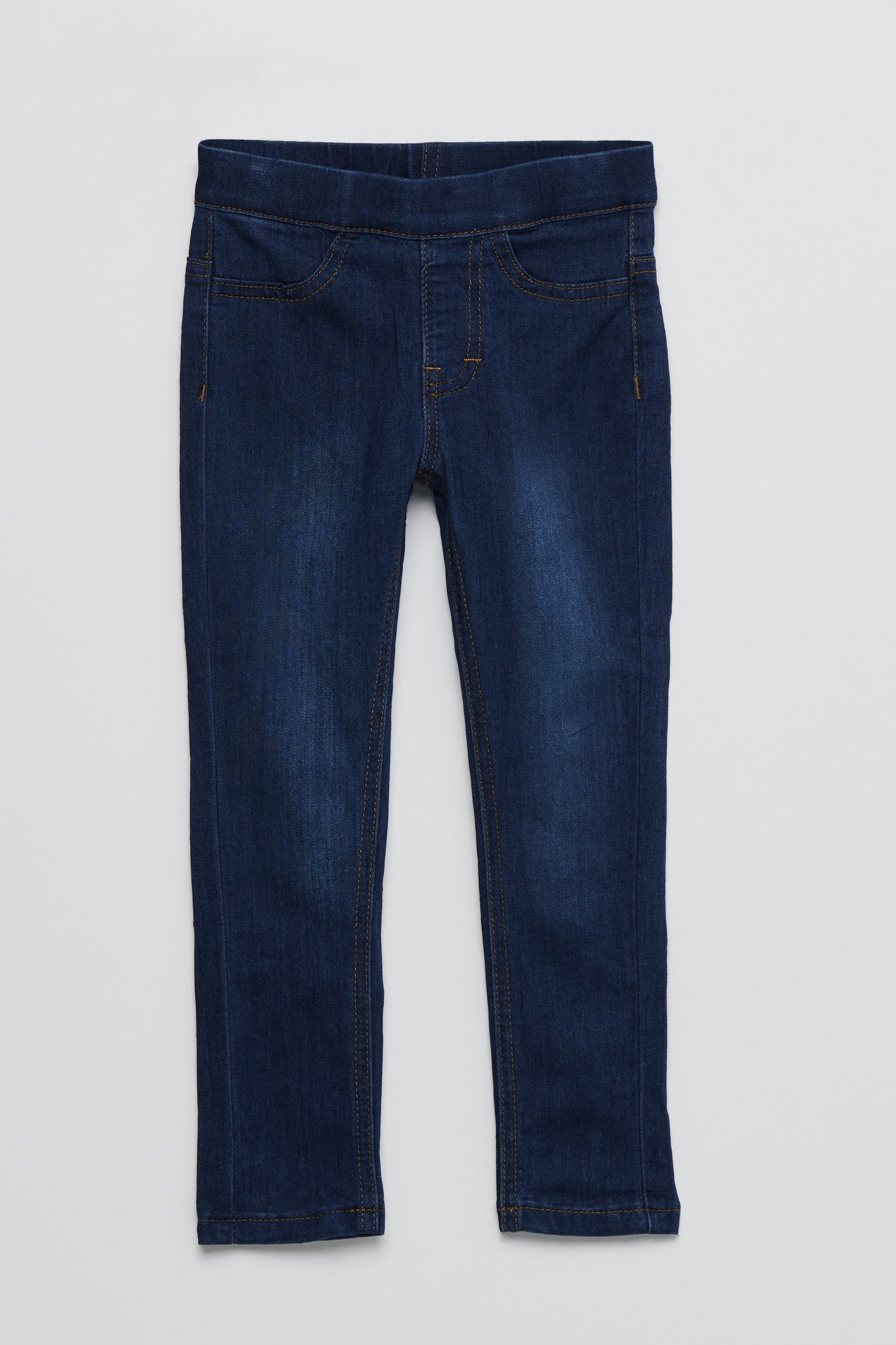 Jeans à enfiler - Enfant fille && BLEU FONCE