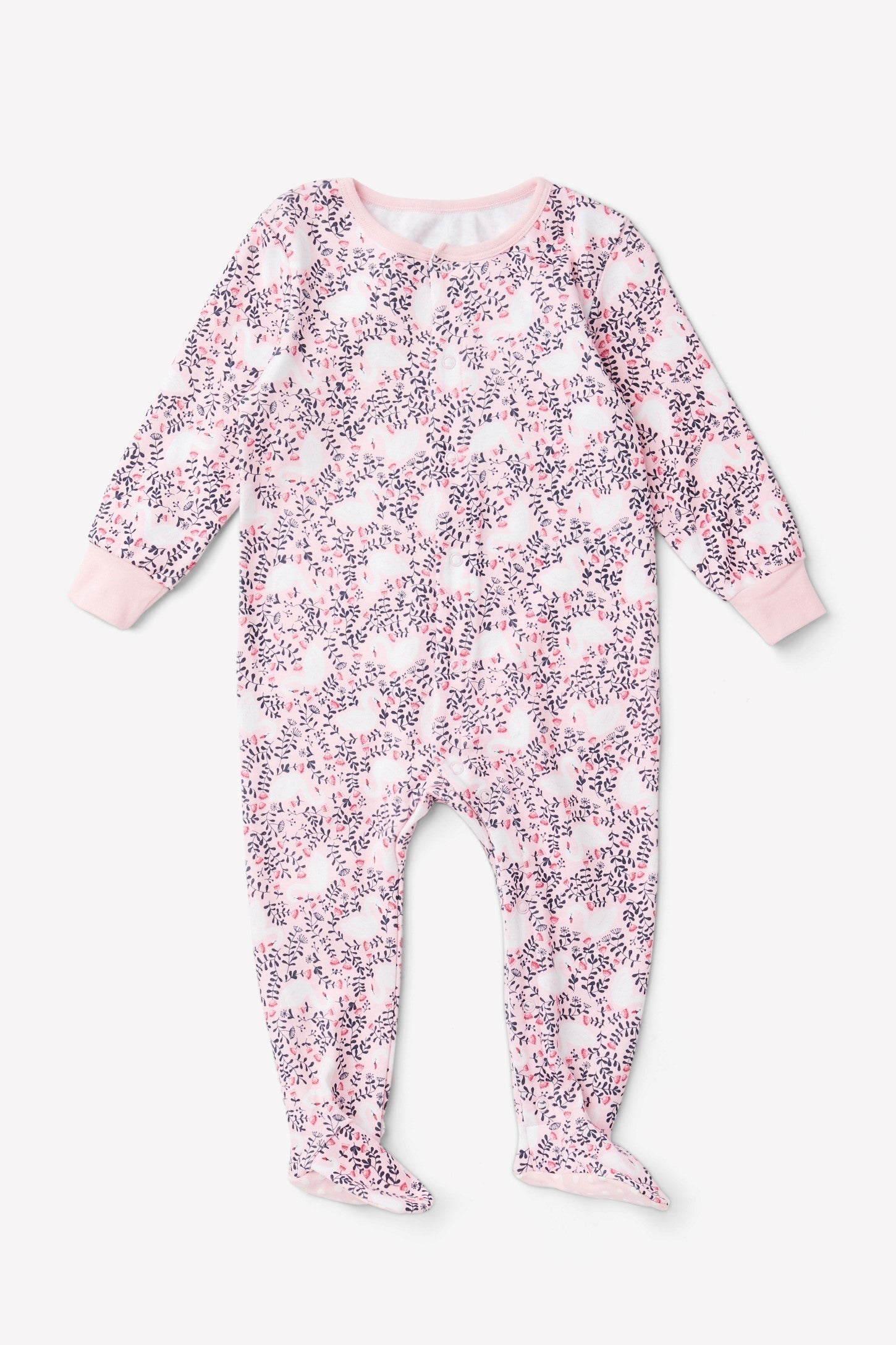 Pyjama à pattes - Bébé fille && ROSE