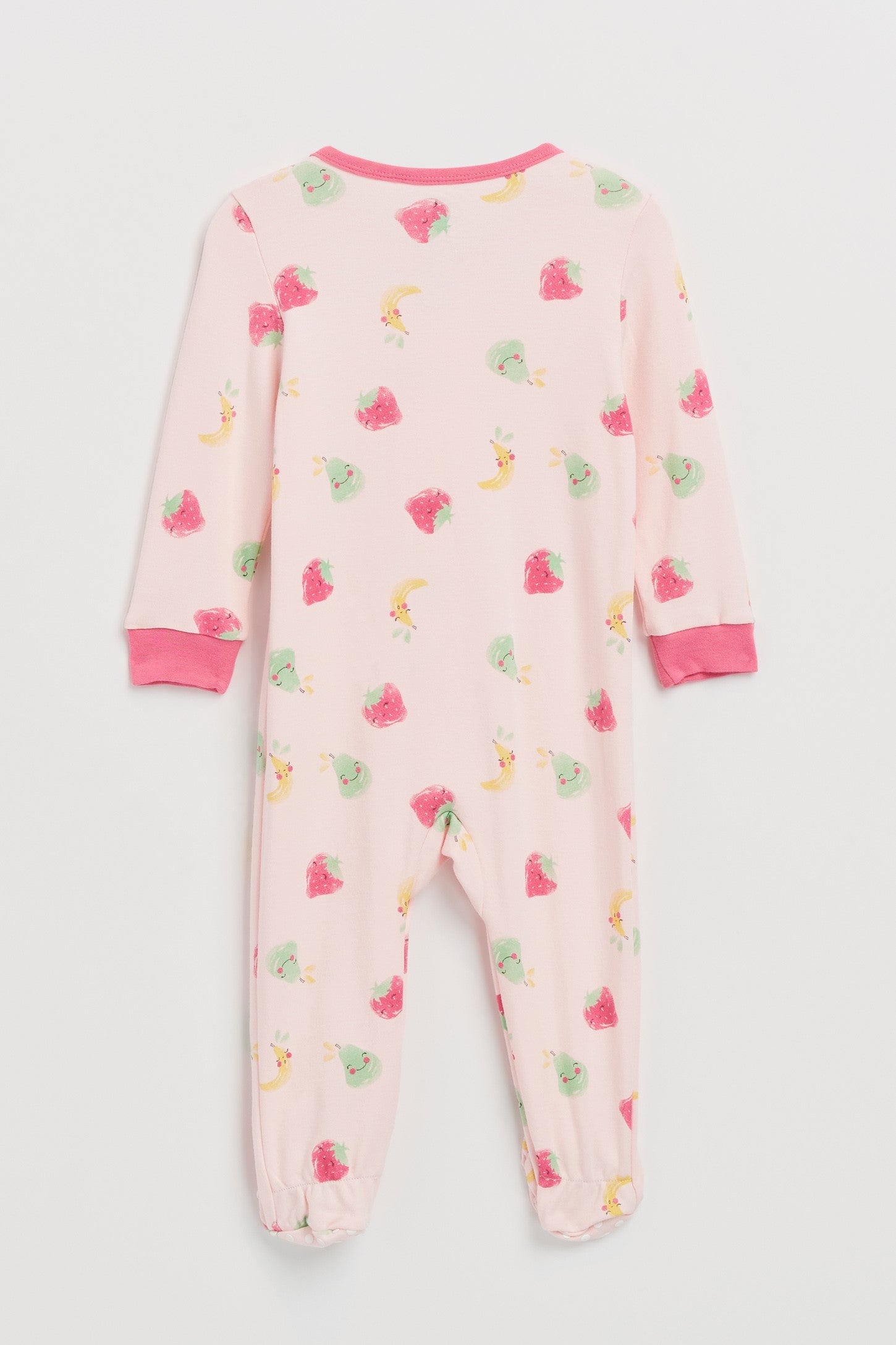 Pyjama à pattes - Bébé fille && ROSE FONCE