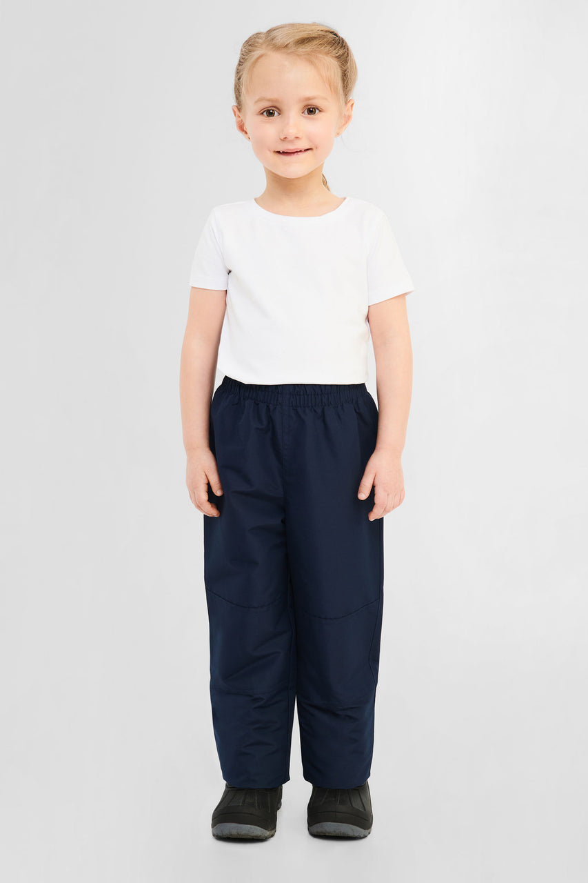 KIDS-GIRLS thermal leggings from warm cotton mix - blue, Trousers Jeans