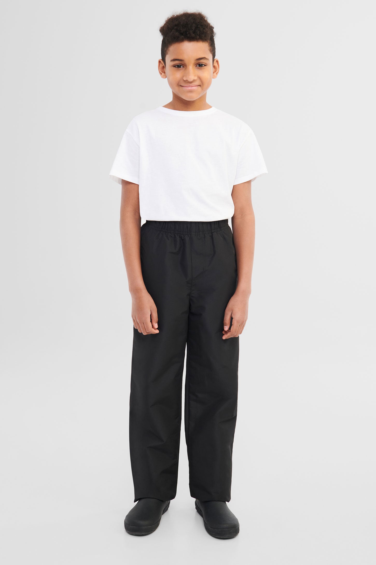 Pantalon d’extérieur mi-saison en nylon - Ado garçon && NOIR