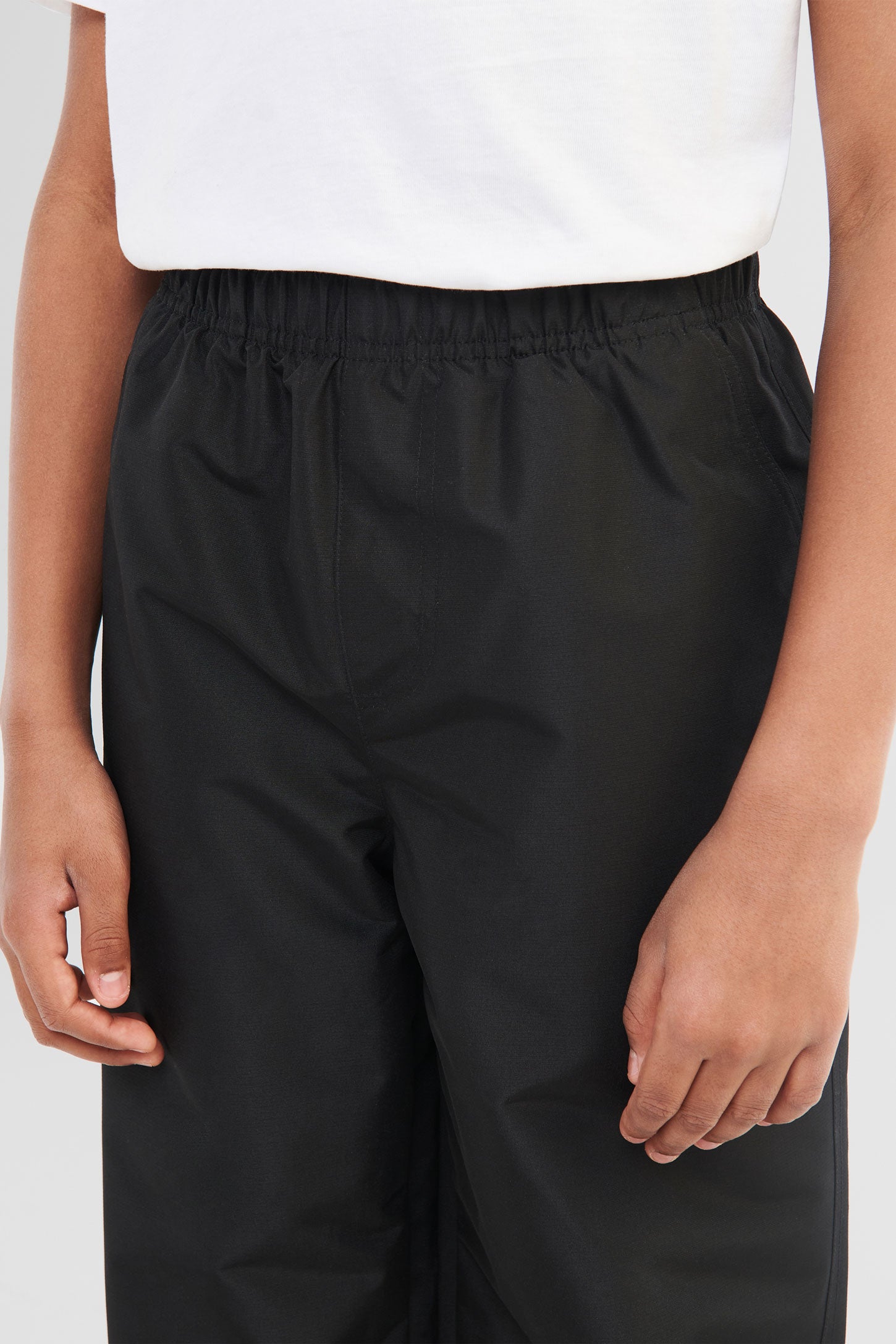 Pantalon d’extérieur mi-saison en nylon - Ado garçon && NOIR