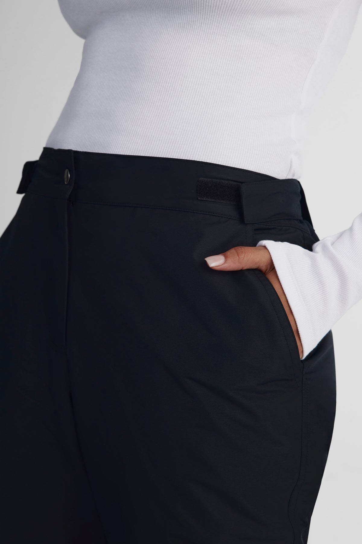Pantalon d’extérieur mi-saison en nylon - Femme && NOIR