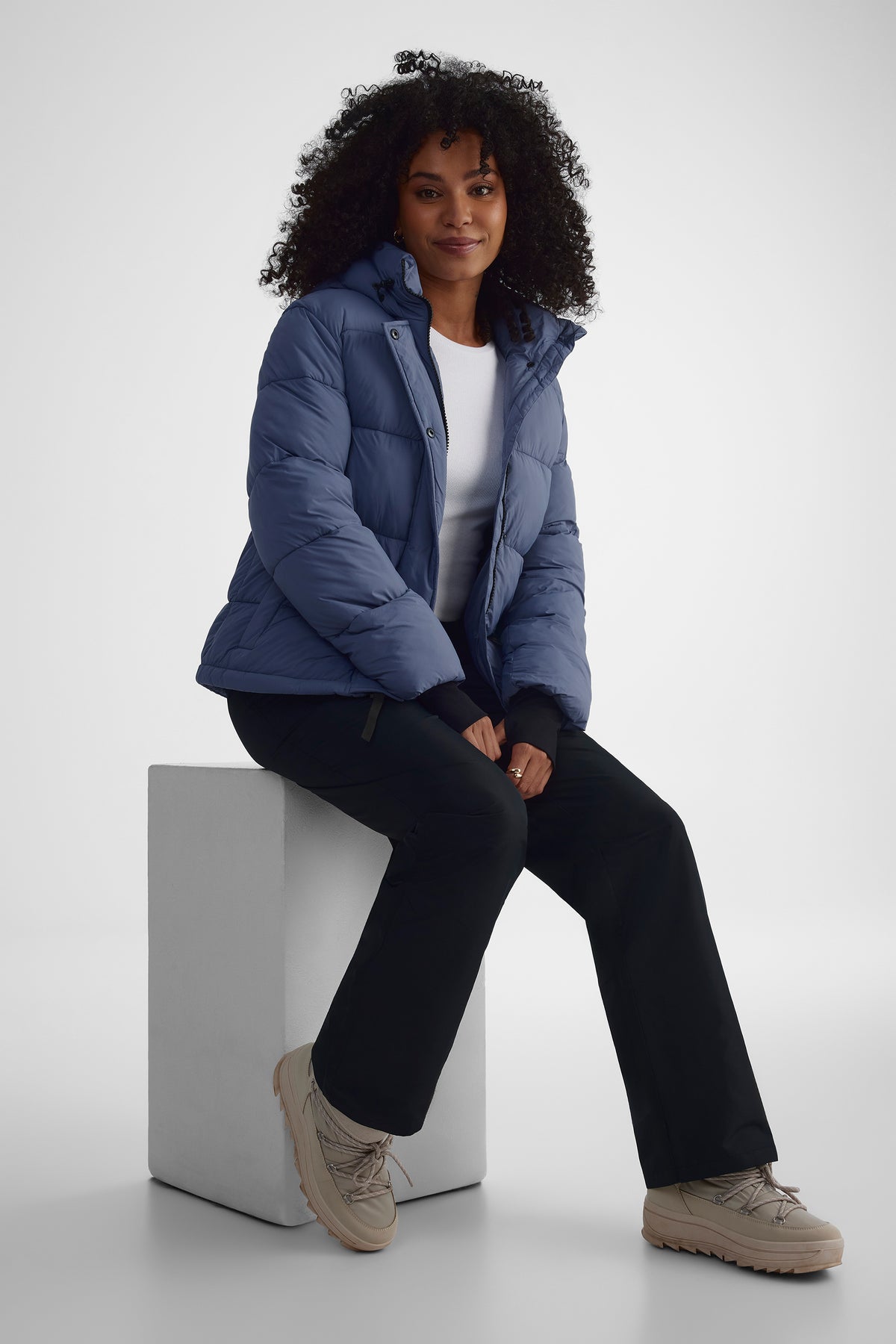 Pantalon d’extérieur mi-saison en nylon - Femme && NOIR