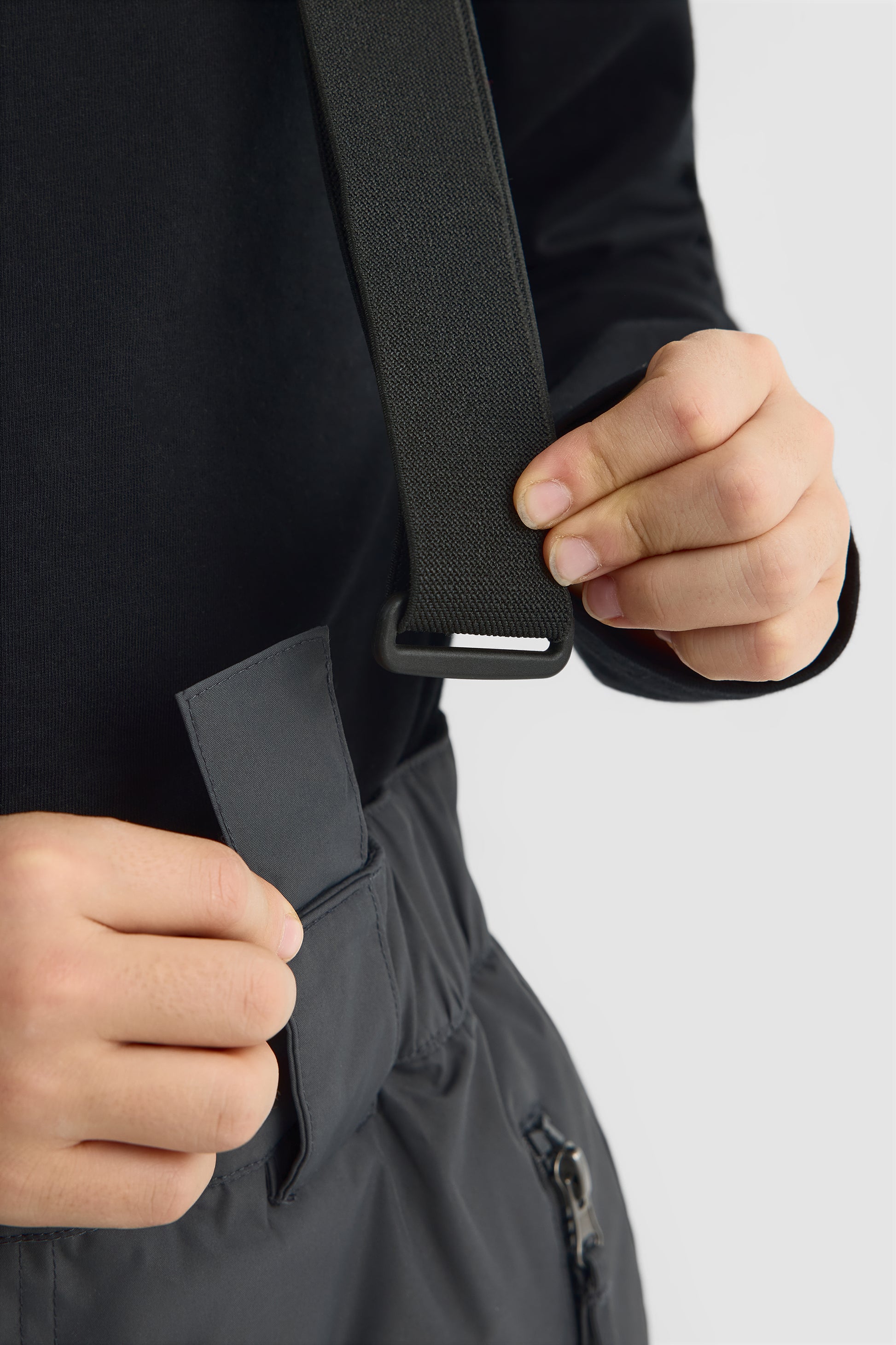 Salopette d'hiver isolée grise - Ado garçon && GRIS FONCE