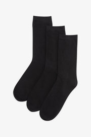 Lot de 3 paires de chaussettes en coton - Femme && NOIR