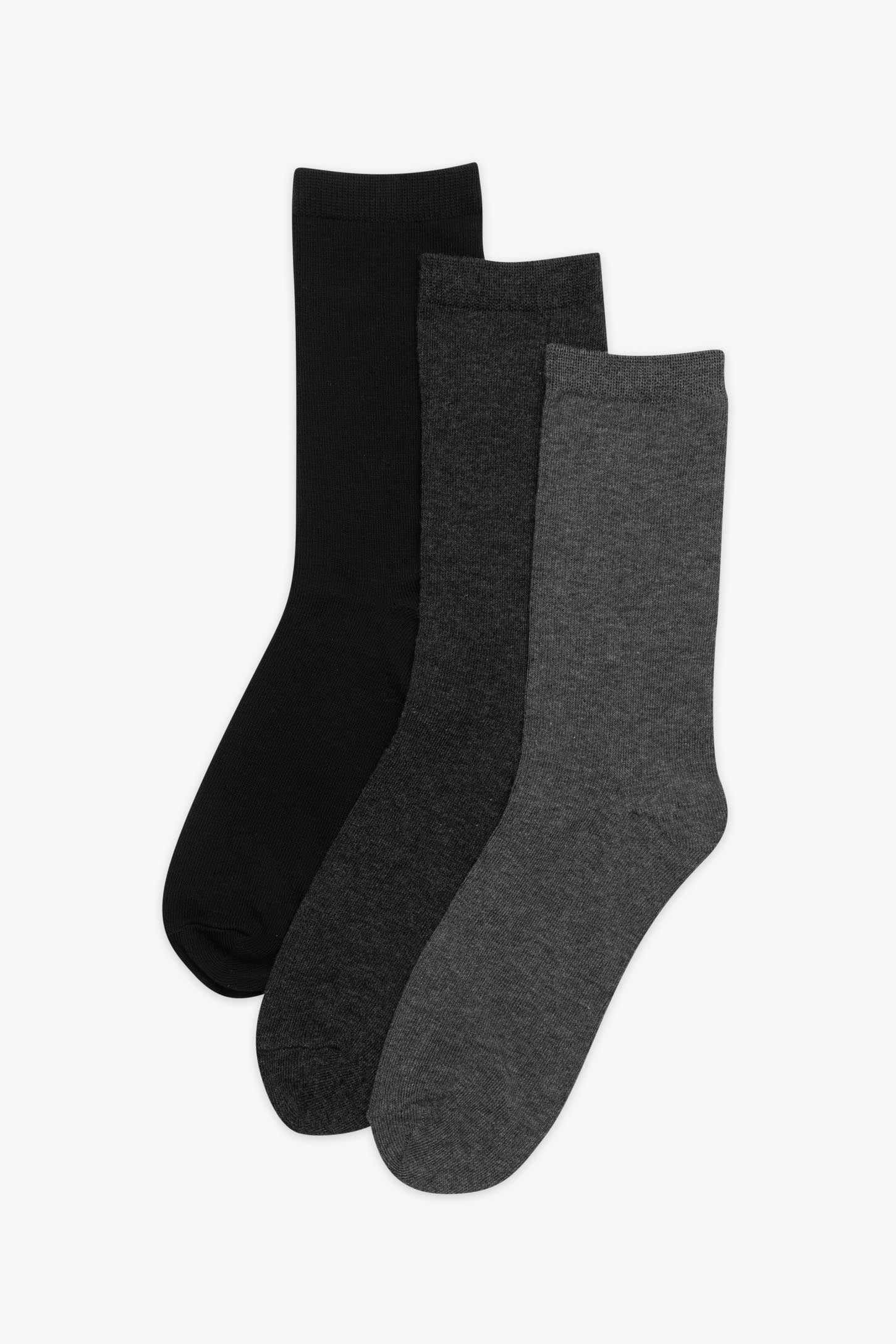 Lot de 3 paires de chaussettes en coton - Femme && COULEUR 2