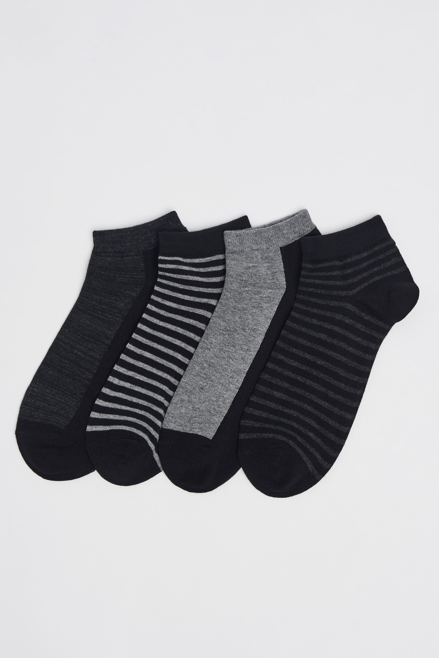 Paquet de 4 paires de chaussettes cheville - Homme && COULEUR 1
