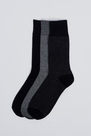 Lot de 3 paires de chaussettes en coton premium - Homme && COULEUR 1