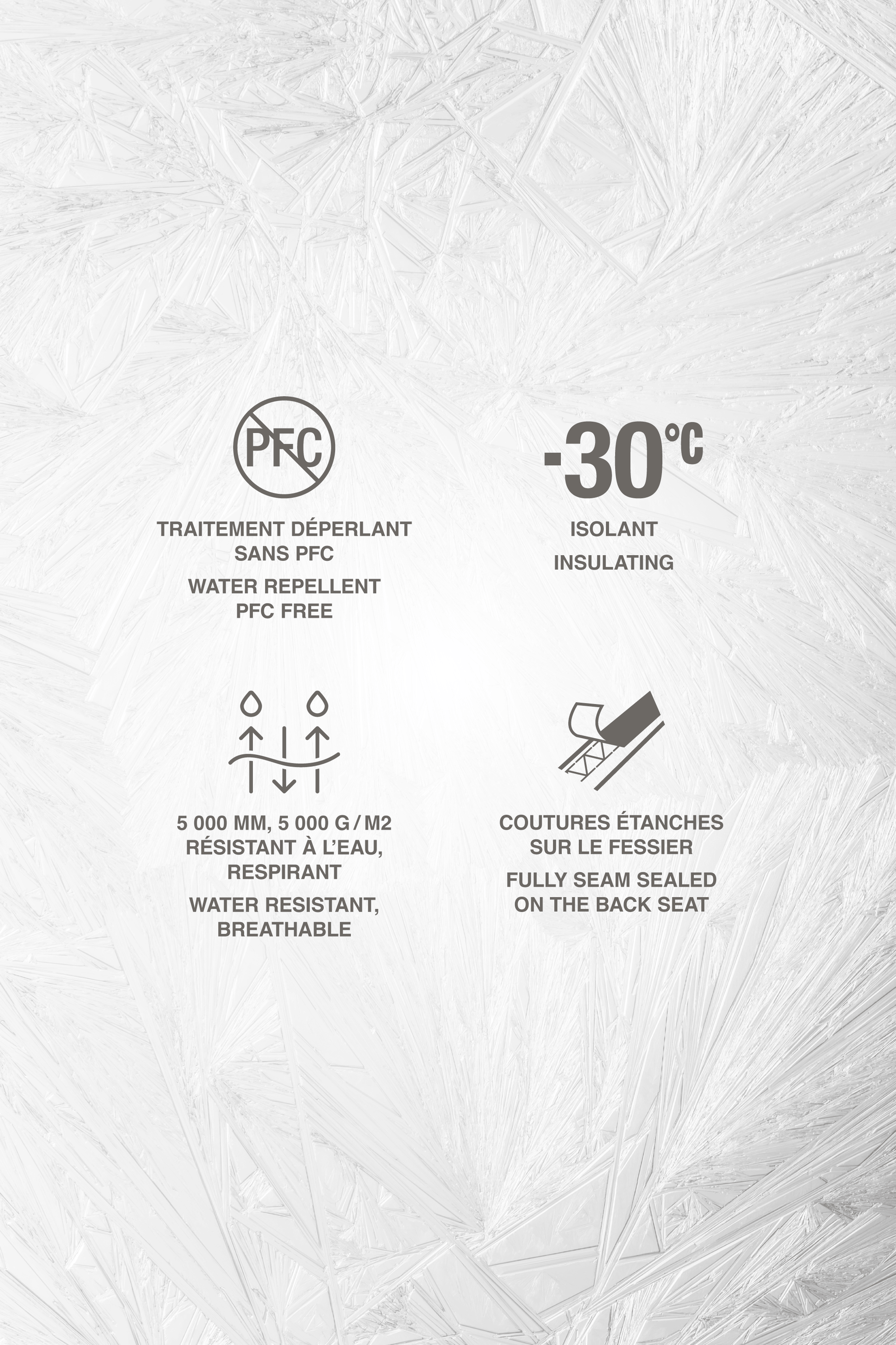 Pantalon de neige isolé – Femme && NOIR