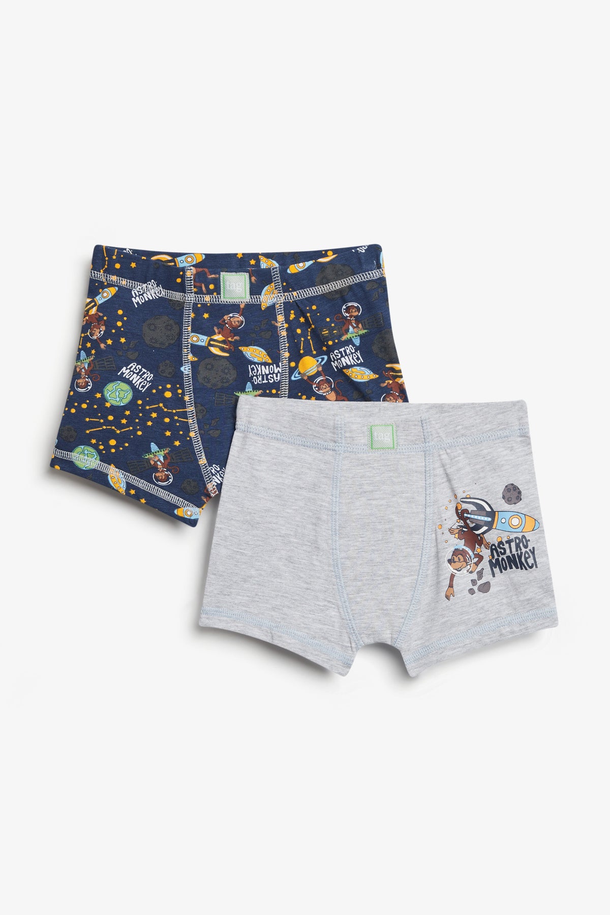 Lot de deux paires de caleçons - Enfant garçon && BLEU NUIT