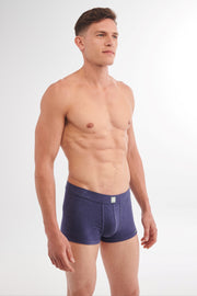 Caleçon court coton pima - Homme && BLEU MIXTE