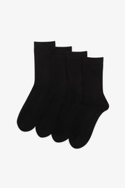 Bas de sport crew en paquet de 4 - Femme && NOIR