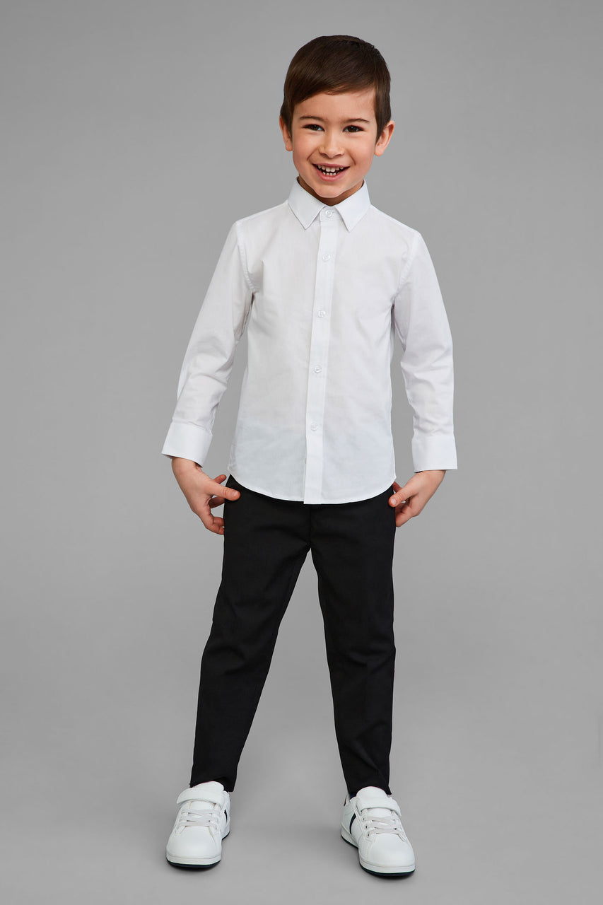 Chemise en coton - Enfant garçon && BLANC