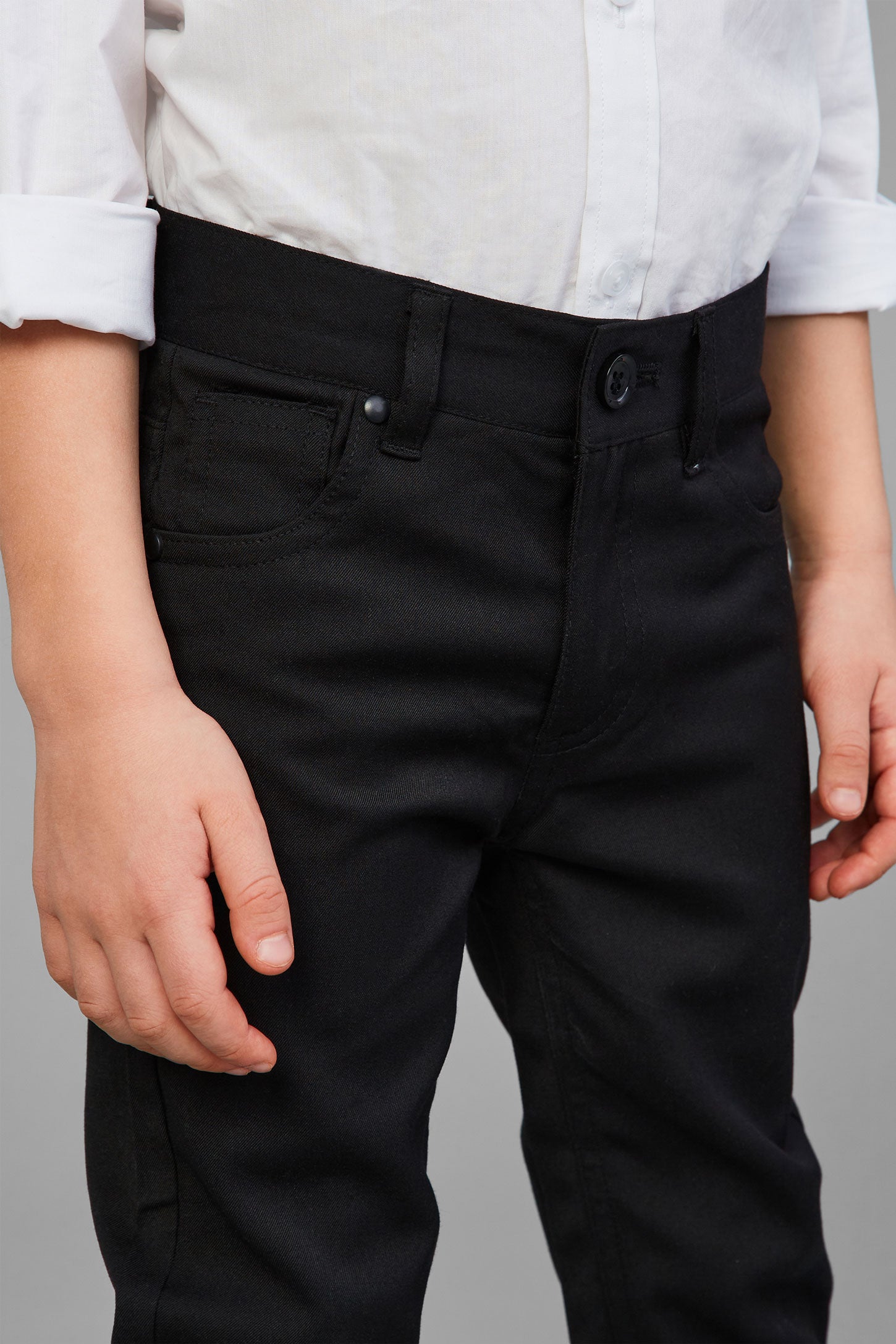 Pantalon habillé taille ajustable - Enfant garçon && NOIR