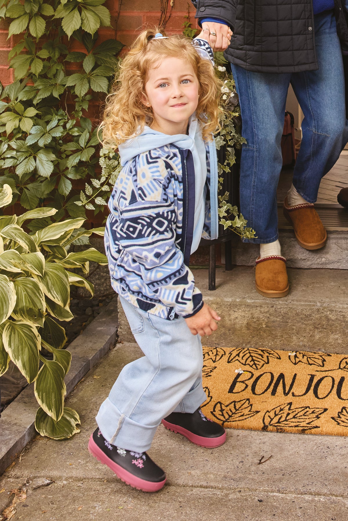 Veste polaire chaude - Enfant fille && BLEU MULTI