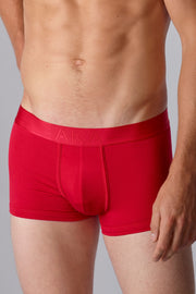 Caleçon court en bambou - Homme && ROUGE