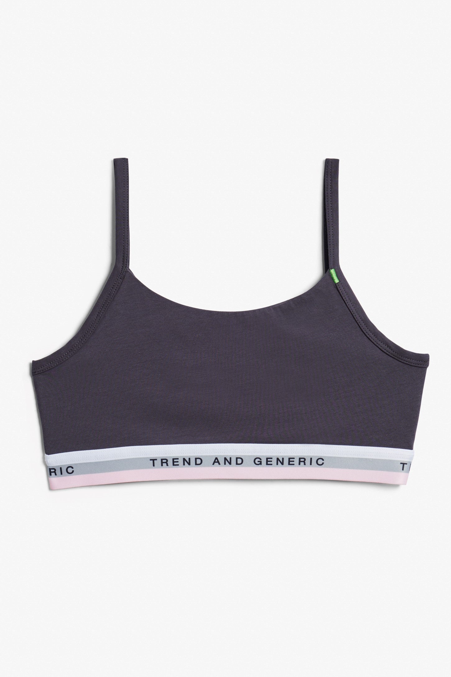 Bralette encolure réversible - Femme && GRIS ACIER