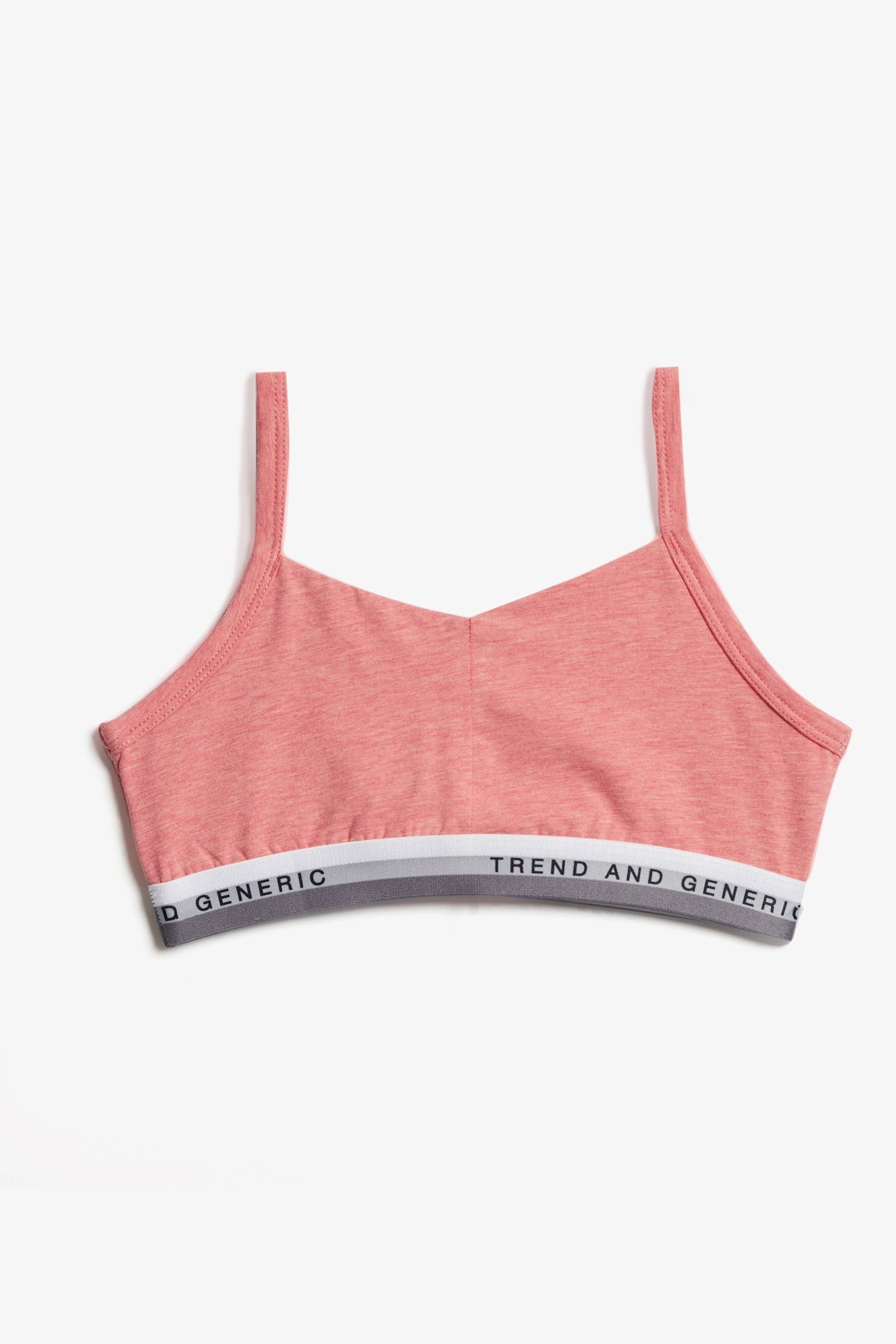 Bralette en coton peigné - Ado fille && CORAIL