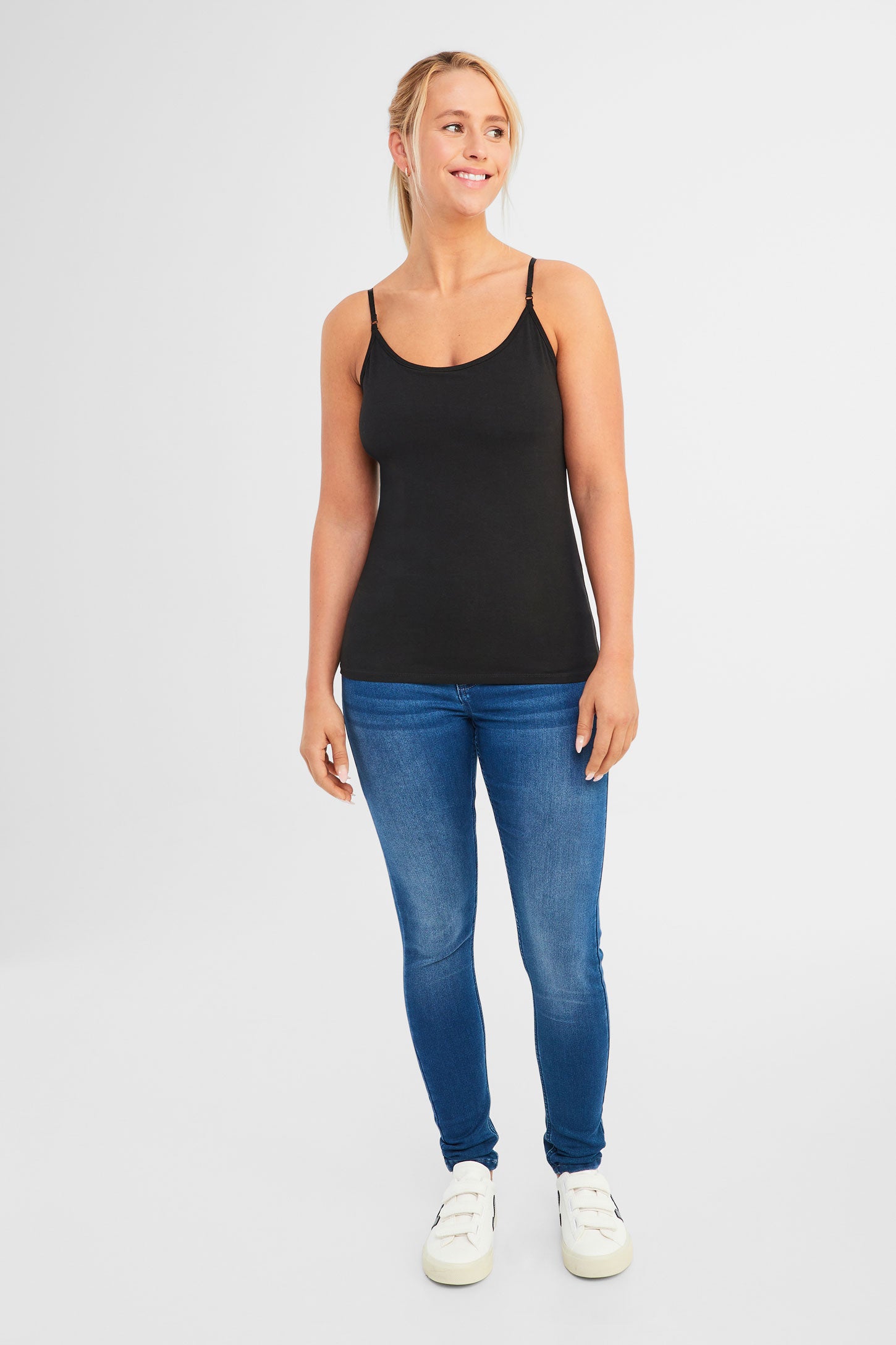 Camisole en coton bio - Femme && NOIR