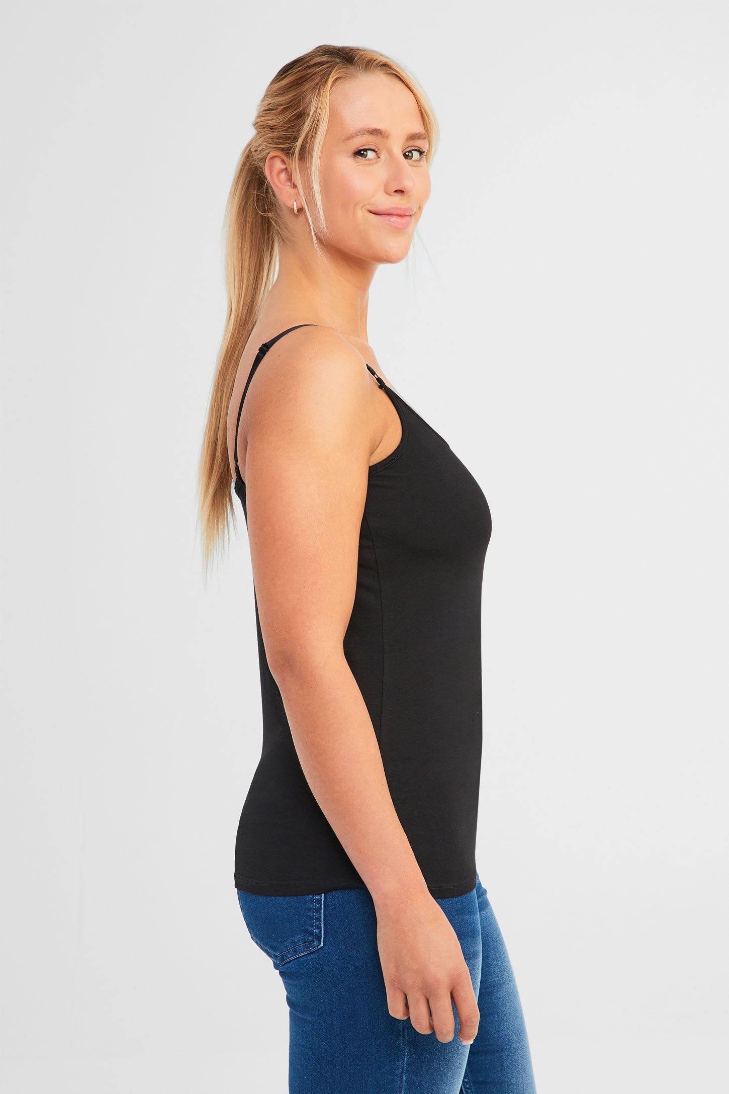 Camisole en coton bio - Femme && NOIR
