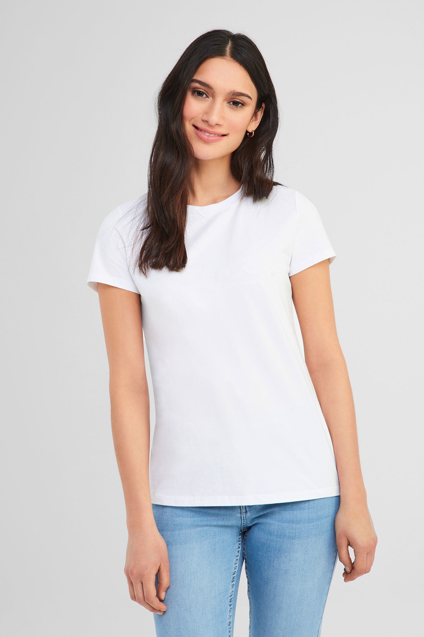 T-shirt en coton bio - Femme && BLANC