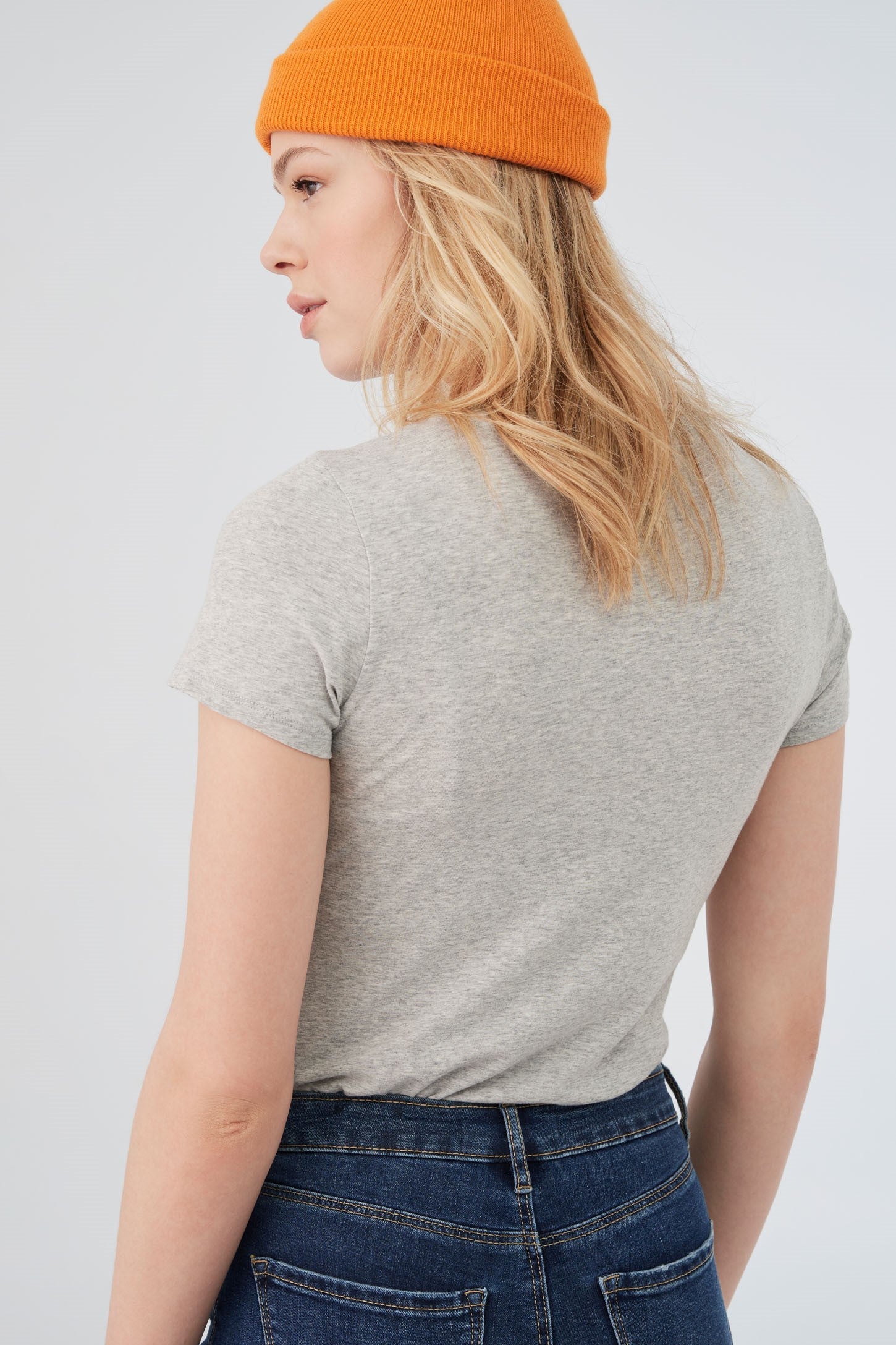 T-shirt en coton bio - Femme && GRIS PALE