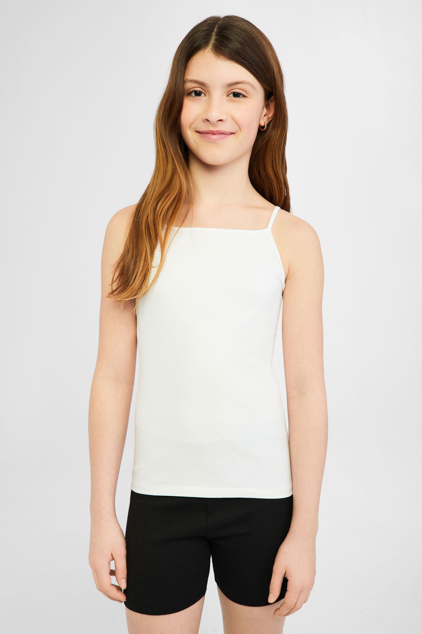 Camisole à col droit, 2/20$ - Ado fille && BLANC