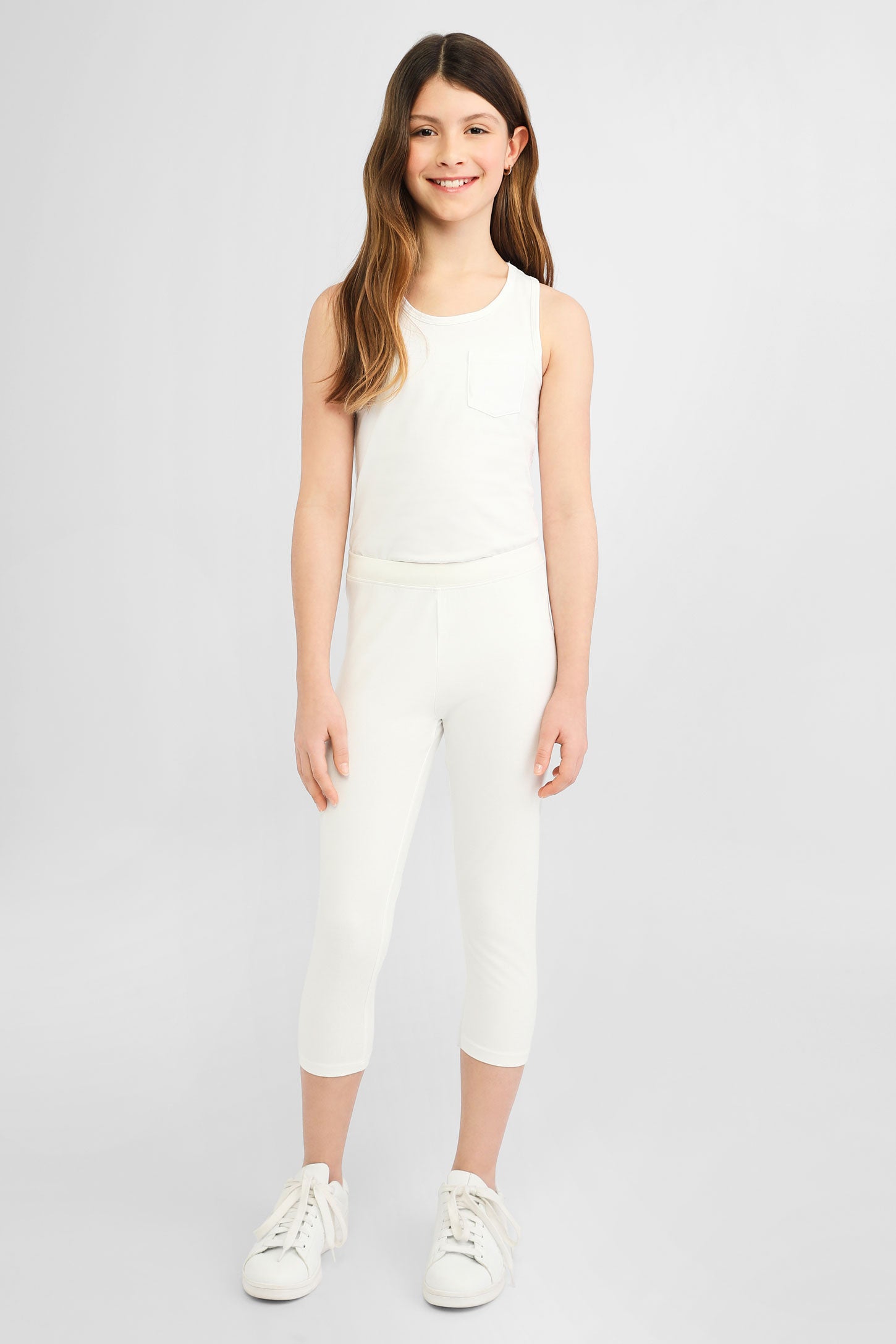 Legging bermuda, 2/25$ - Ado fille && BLANC