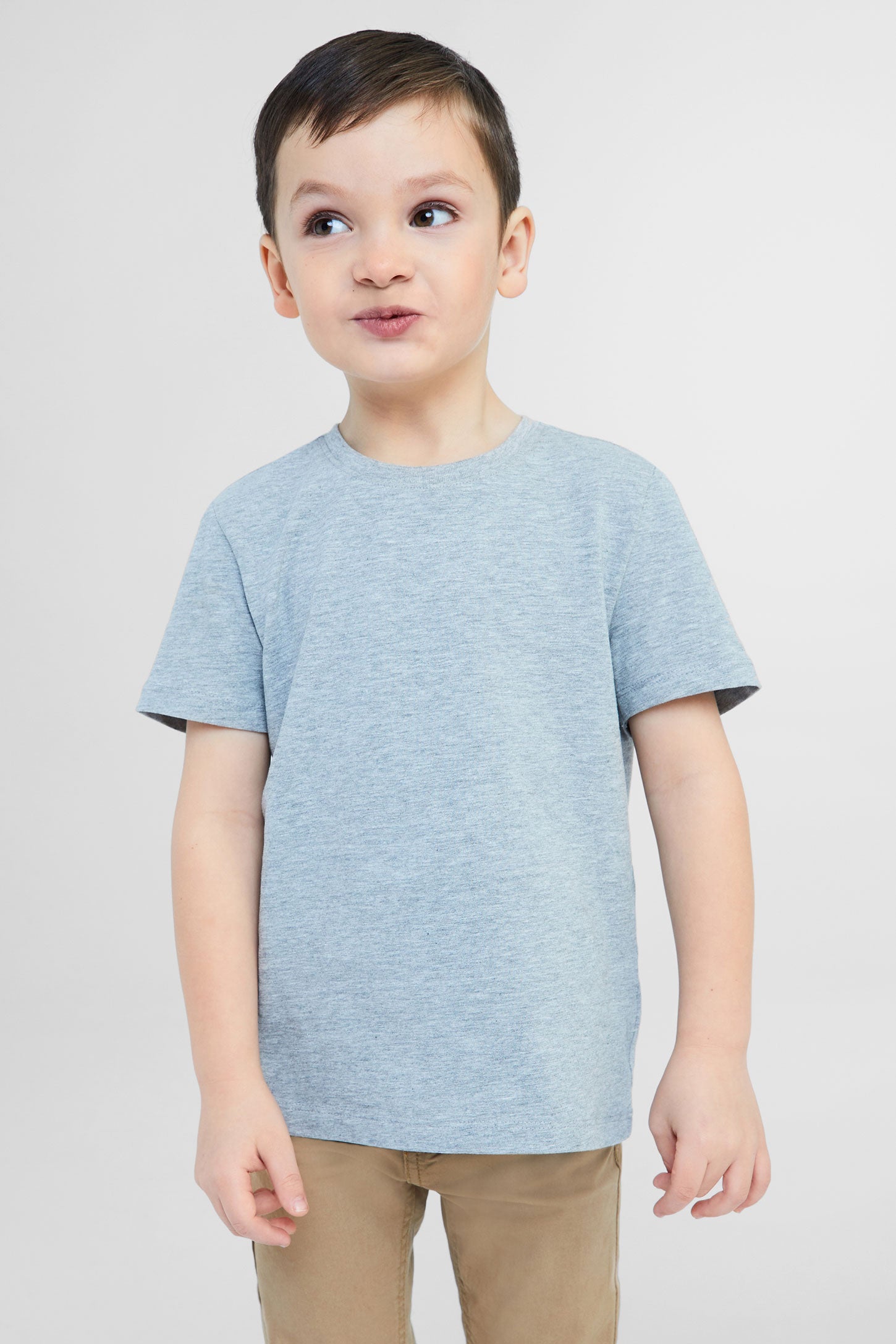 T-shirt essentiel, 2/20$ - Enfant garçon && GRIS MIXTE