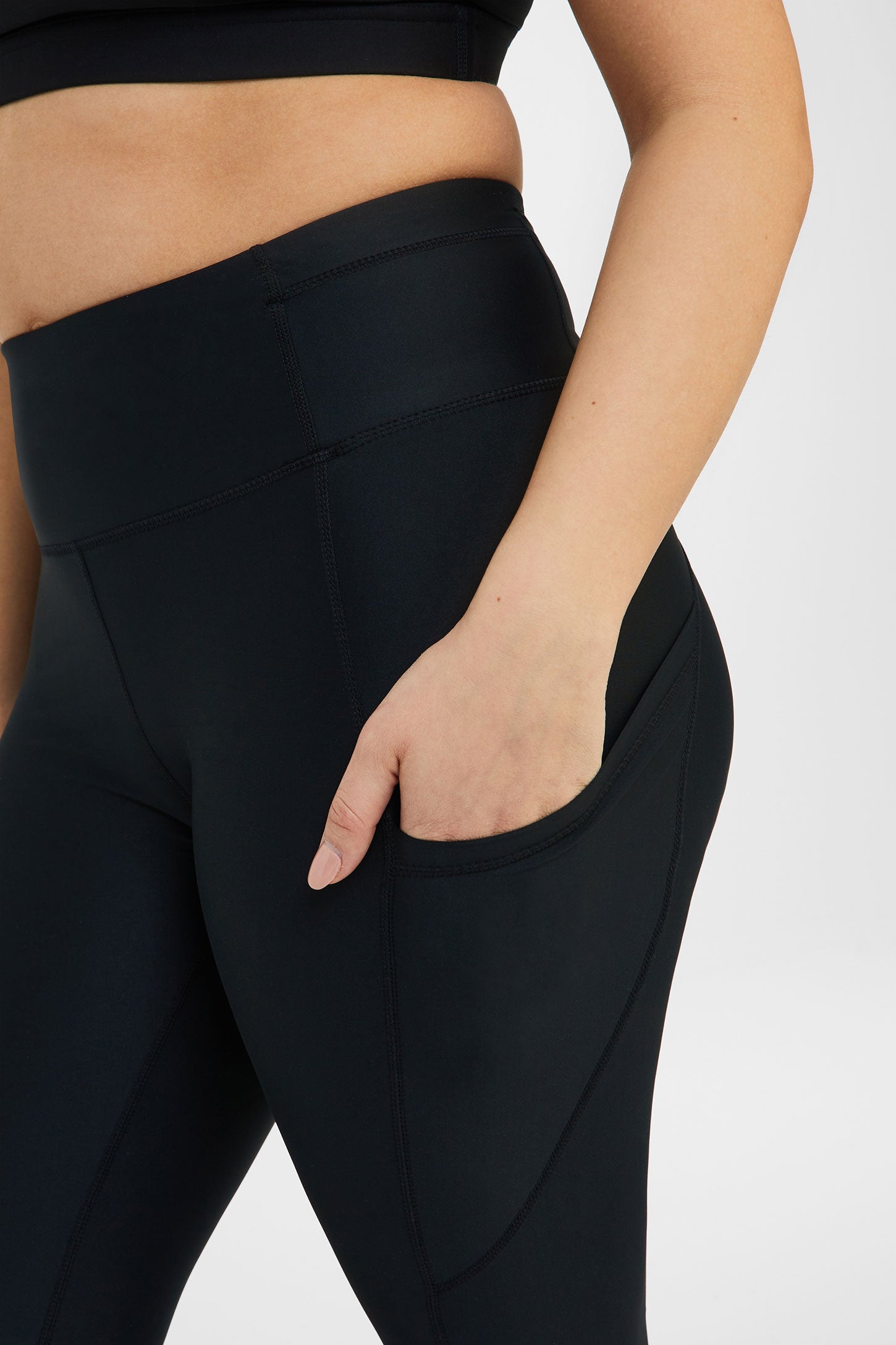 Legging athlétique taille haute 25'', Flex - Femme && NOIR