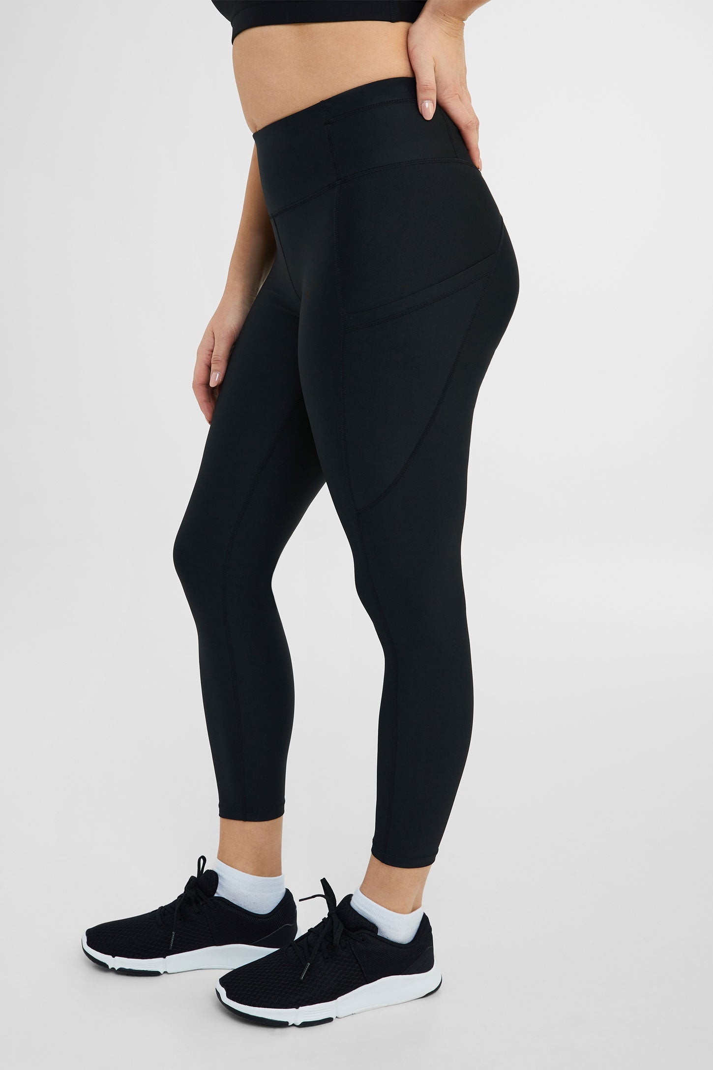 Legging athlétique taille haute 25'', Flex - Femme && NOIR