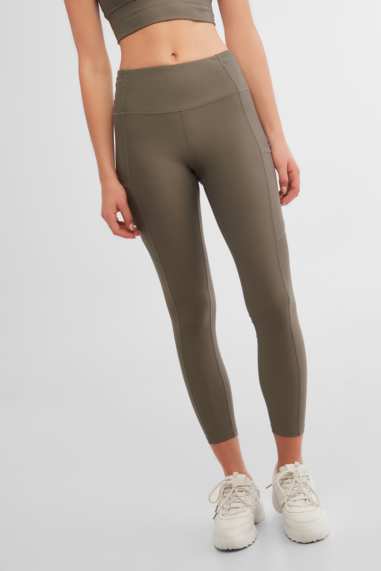 Legging athlétique taille haute 25'', Flex - Femme && KAKI