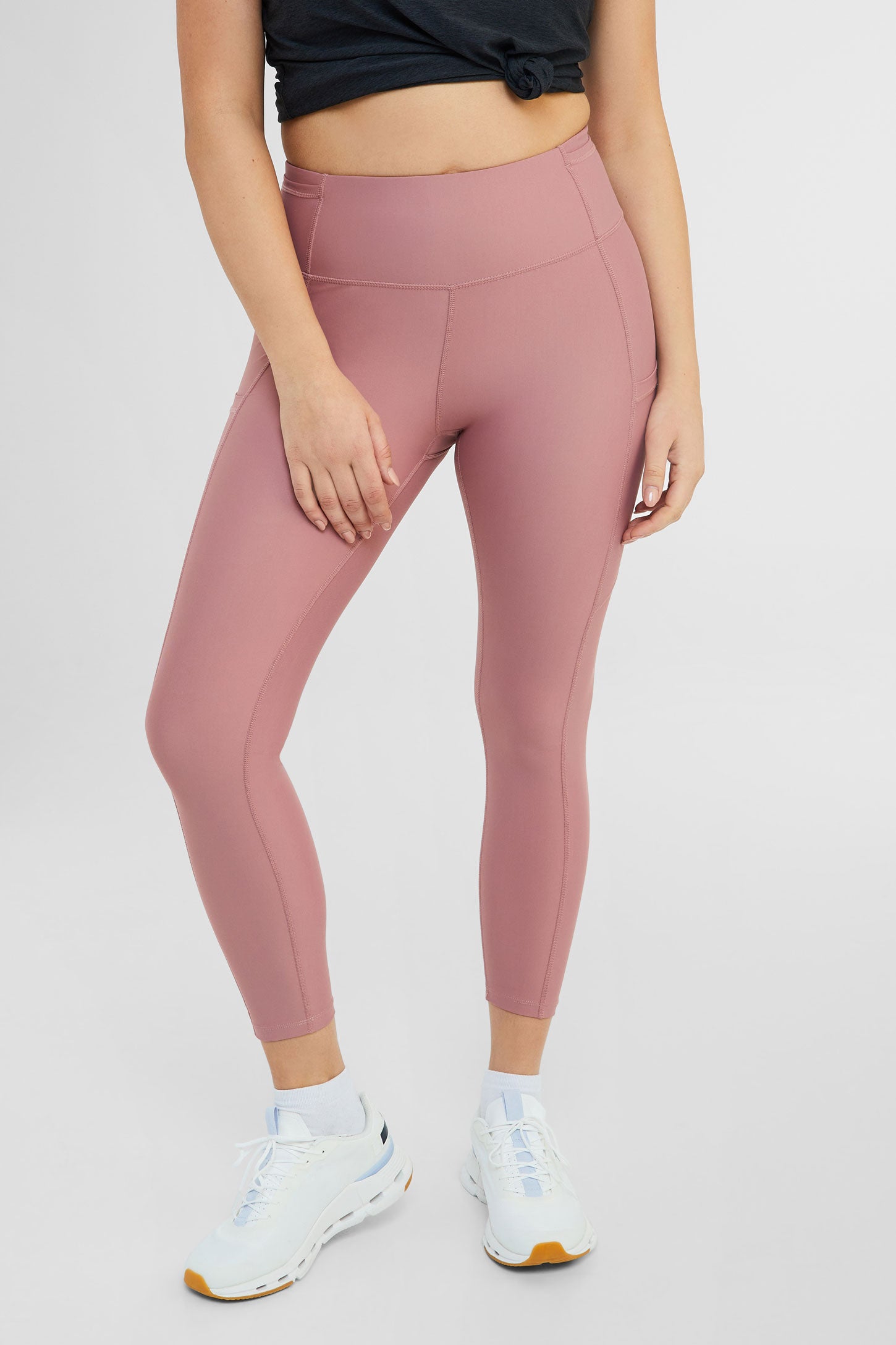 Legging athlétique taille haute 25'', Flex - Femme && ROSE CENDRE