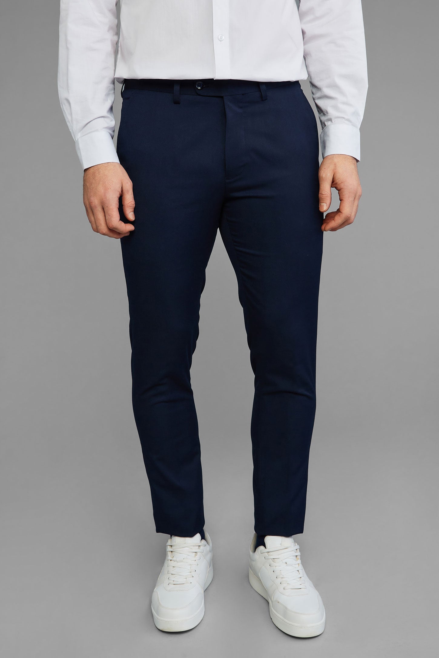 Pantalon habillé coupe moderne - Homme && MARIN