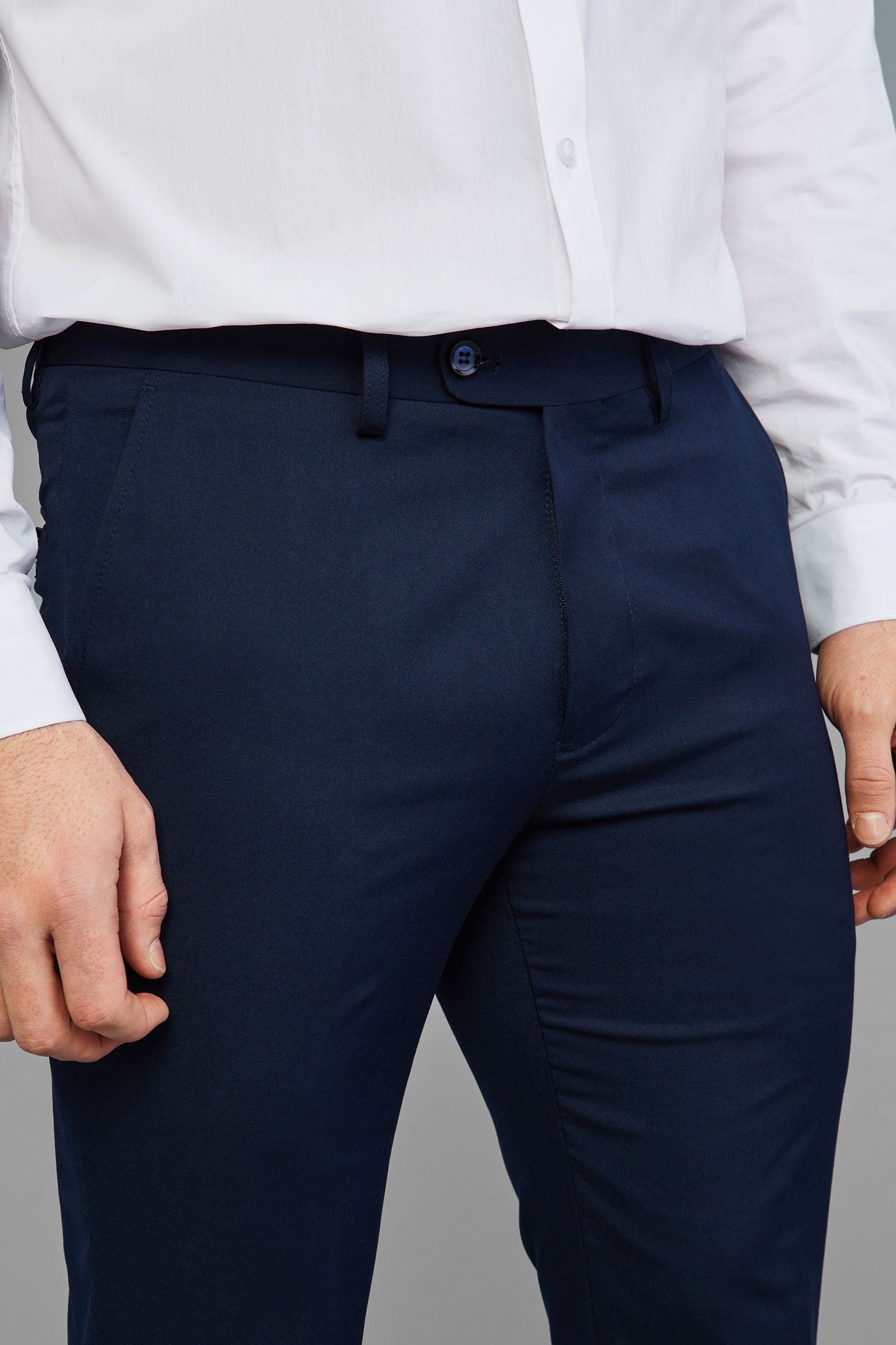 Pantalon habillé coupe moderne - Homme && MARIN